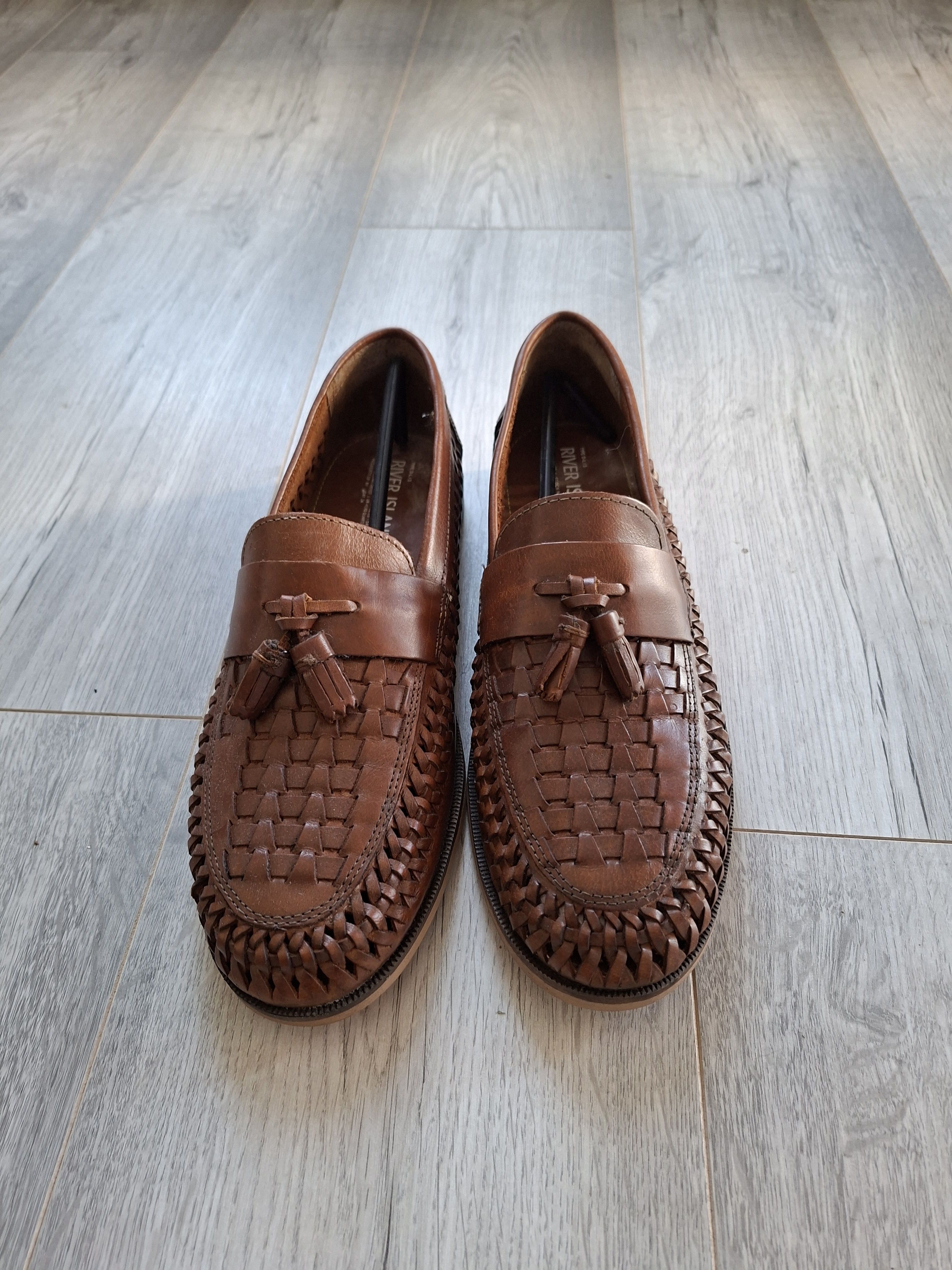 River Island River Island leather woven tassel loafers in tan EU 42 Size US 9 / EU 42 - 2 Thumbnail