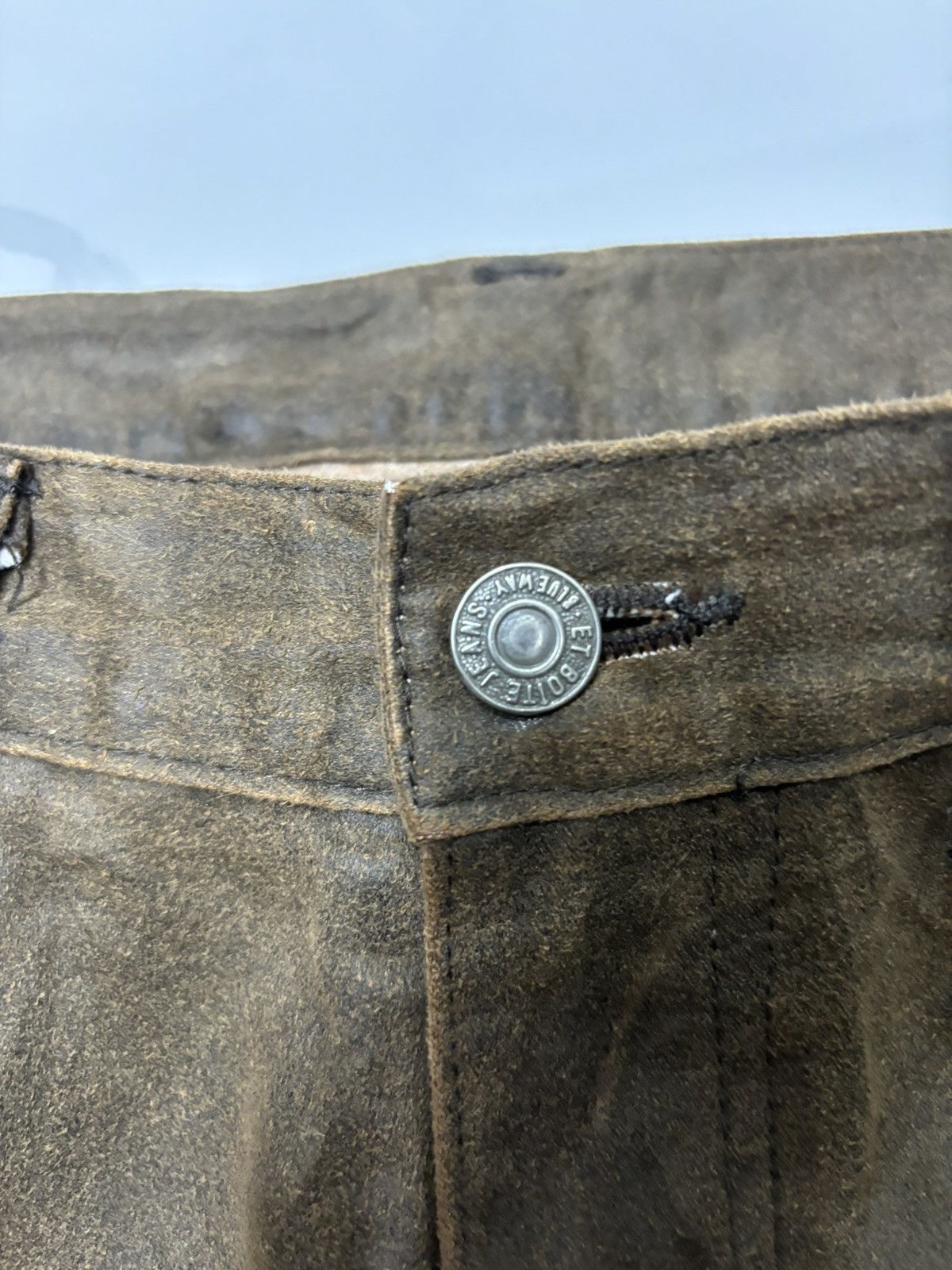 Le Grande Bleu (L.G.B.) 🔥ET BOITE BLUE WAY COWHIDE FLARED BOOTCUT PANTS Size US 28 / EU 44 - 9 Thumbnail