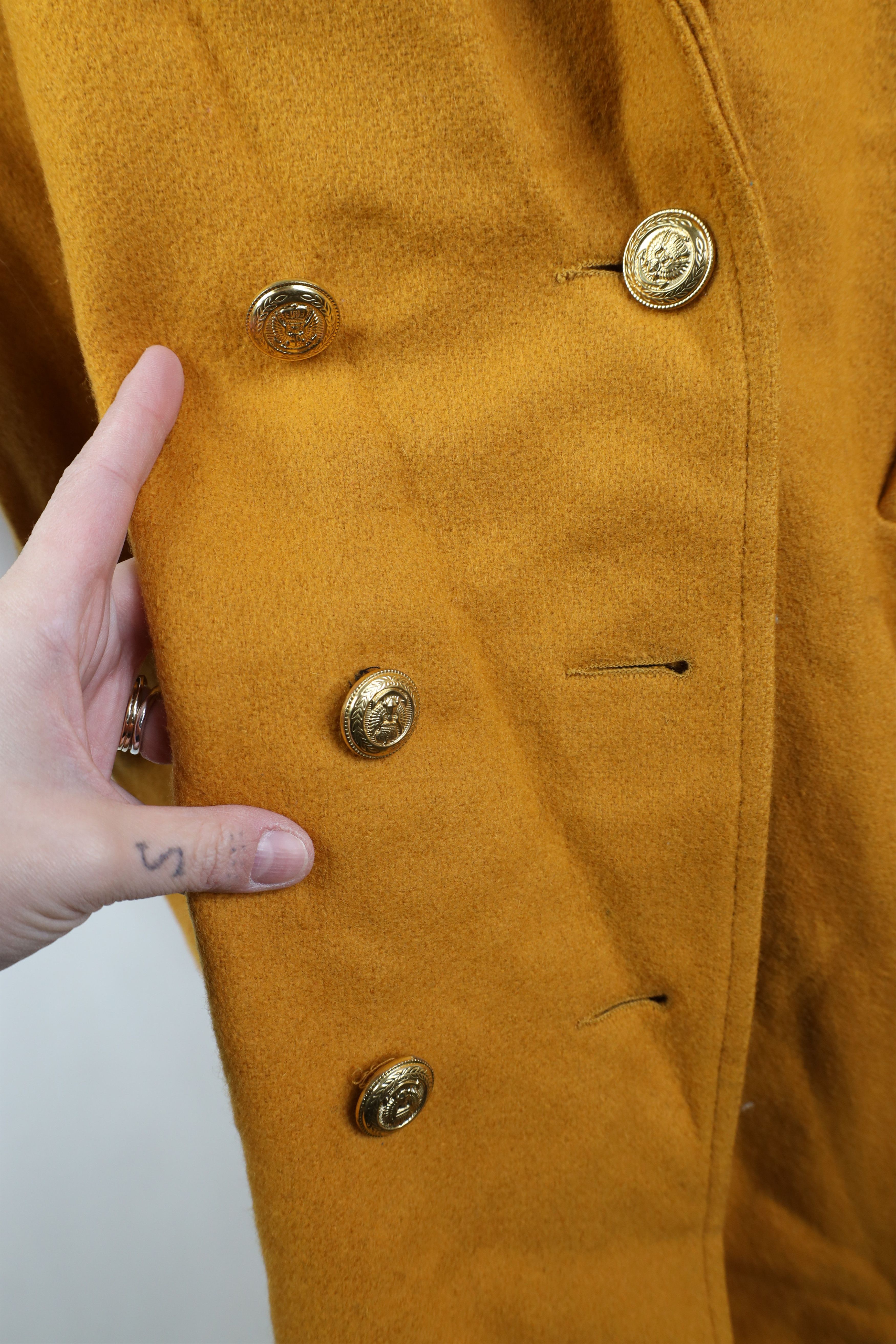 Vintage Vintage 90s Streetwear Wool Double Breasted Overcoat Jacket Size 3XL / US 20-22 - 5 Thumbnail