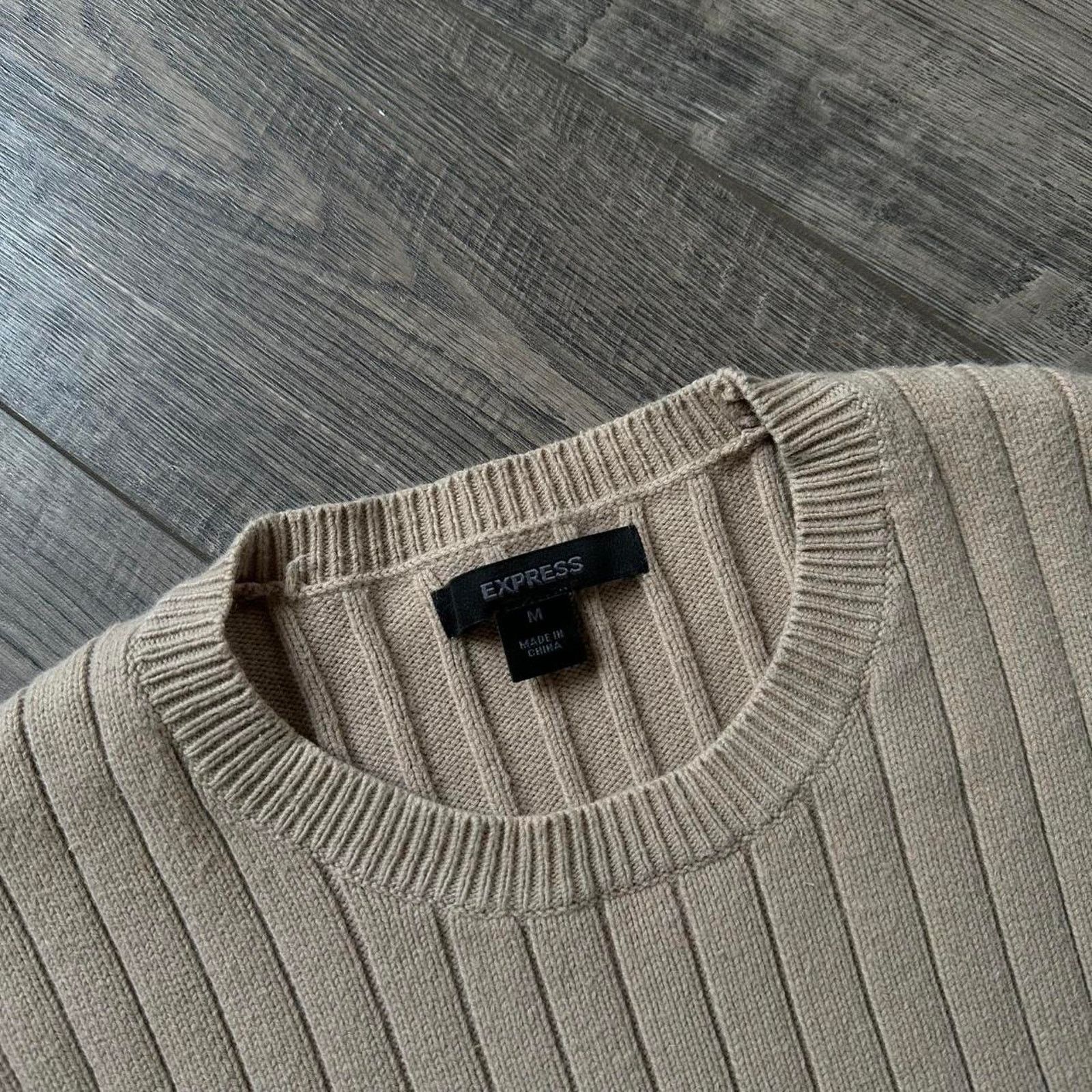 Express Vintage Express Ribbed Slim Fitted Long Sweater Crewneck Size US M / EU 48-50 / 2 - 6 Thumbnail
