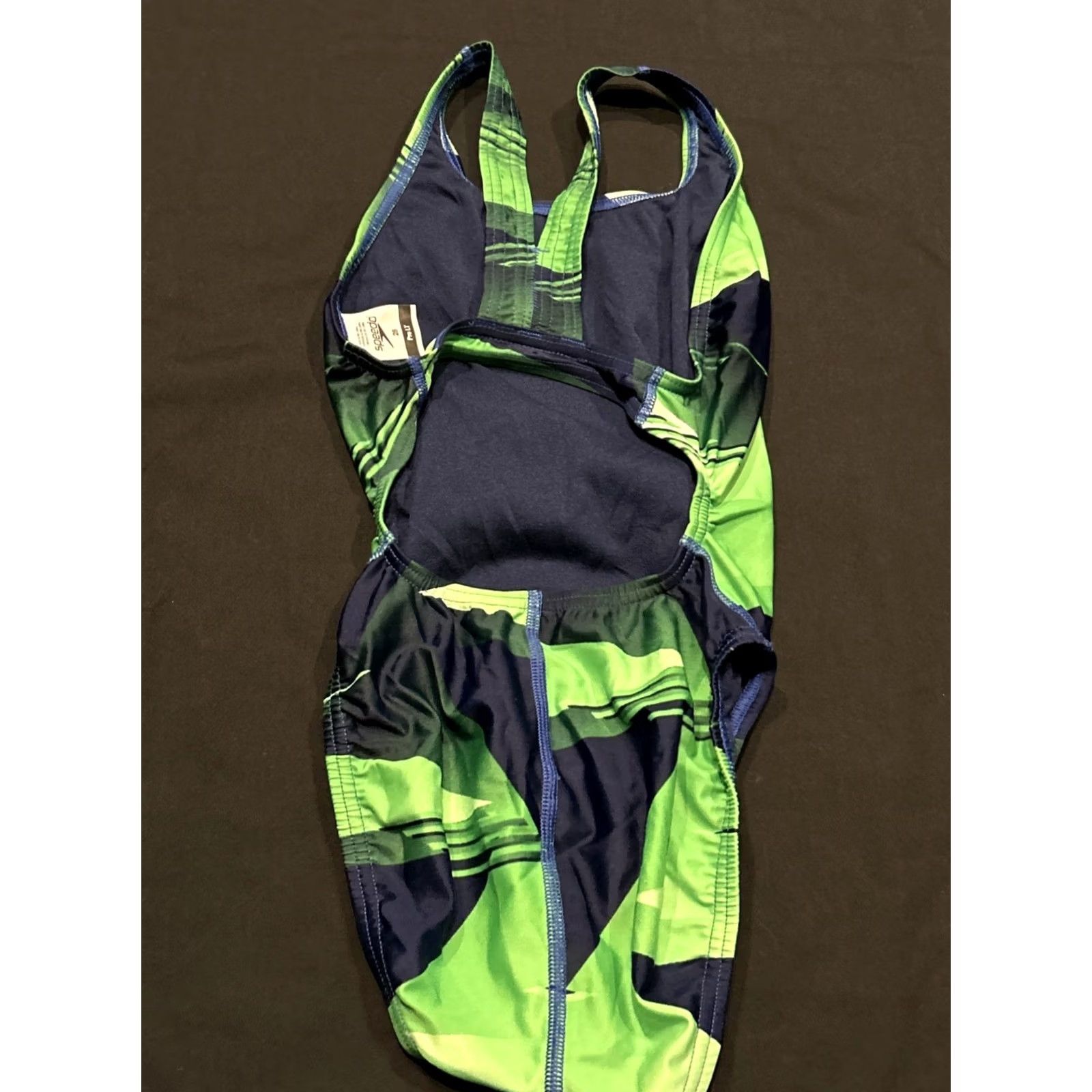 Speedo Speedo One Piece Womens Swimsuit Racerback Multicolor Blue Green SZ 28 A46 Regular Size ONE SIZE - 3 Thumbnail