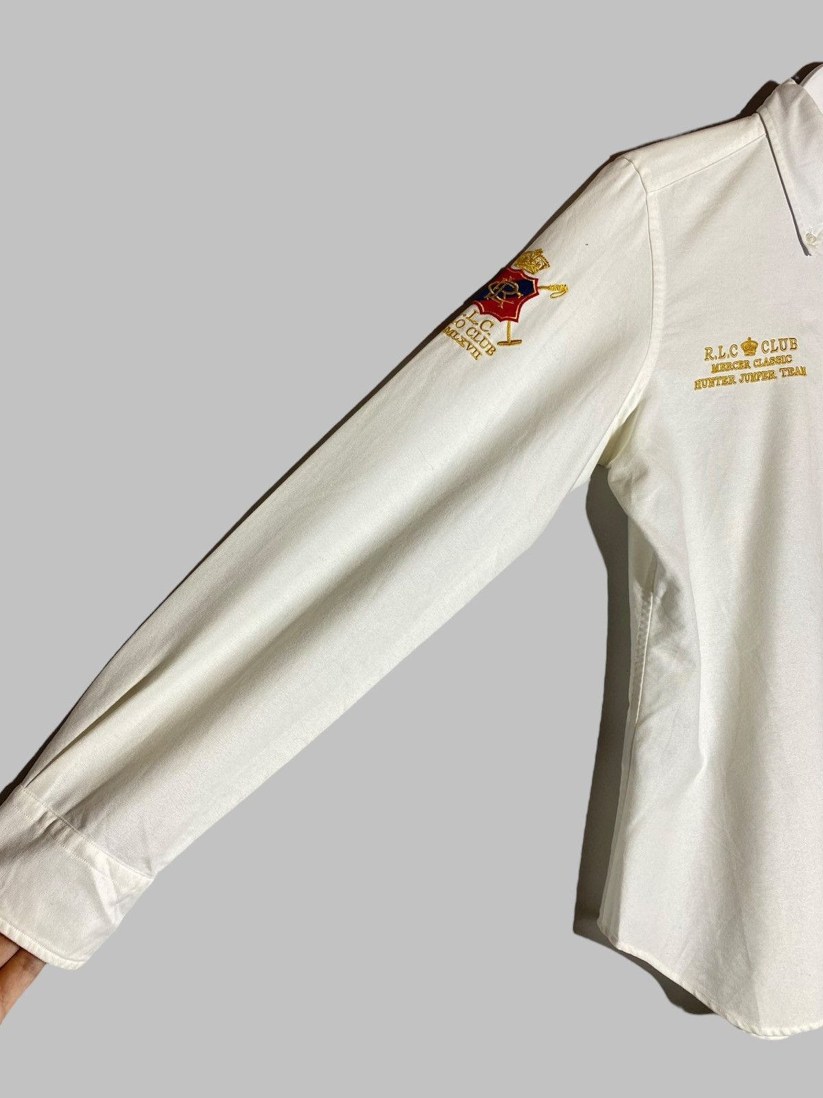 Polo Ralph Lauren VTG Ralph Lauren Bleecker Big Double Pony Crest Shirt Size XL / US 12-14 / IT 48-50 - 7 Thumbnail