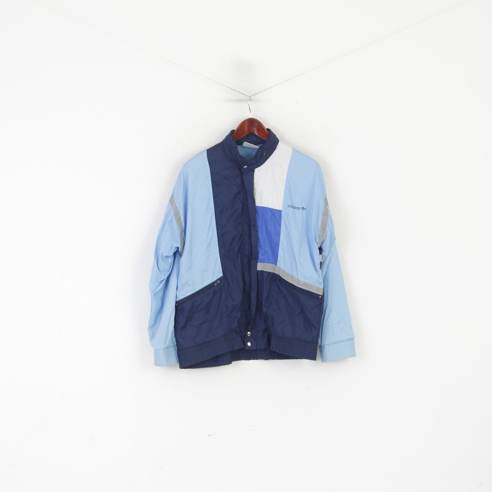 Adidas Adidas Men 174 M Jacket Blue Nylon Reflective 8133 Size US M / EU 48-50 / 2 - 2 Thumbnail