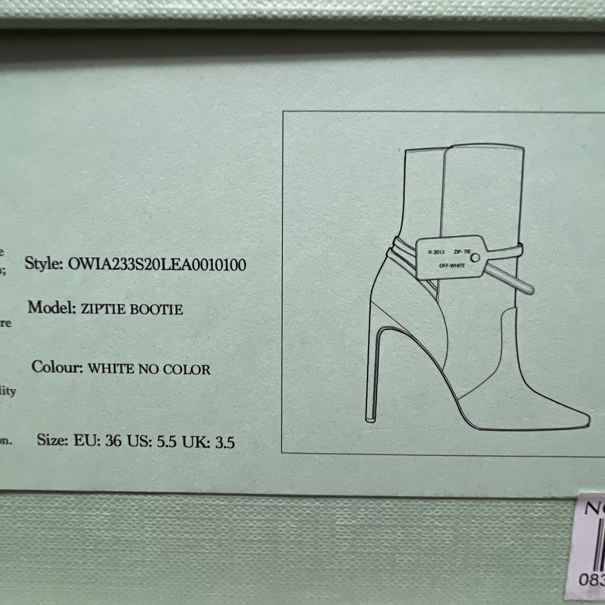 Off-White × Virgil Abloh Off-White Virgil Abloh Leather Zip Tie Pointed Toe Bootie 36 Size US 5.5 / IT 35.5 - 23 Thumbnail