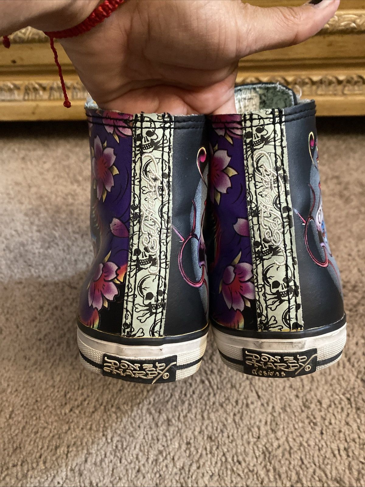 Ed Hardy Rare!Vintage Y2K Ed Hardy Hi top Sneakers size 11 Size US 11 / EU 44 - 4 Thumbnail