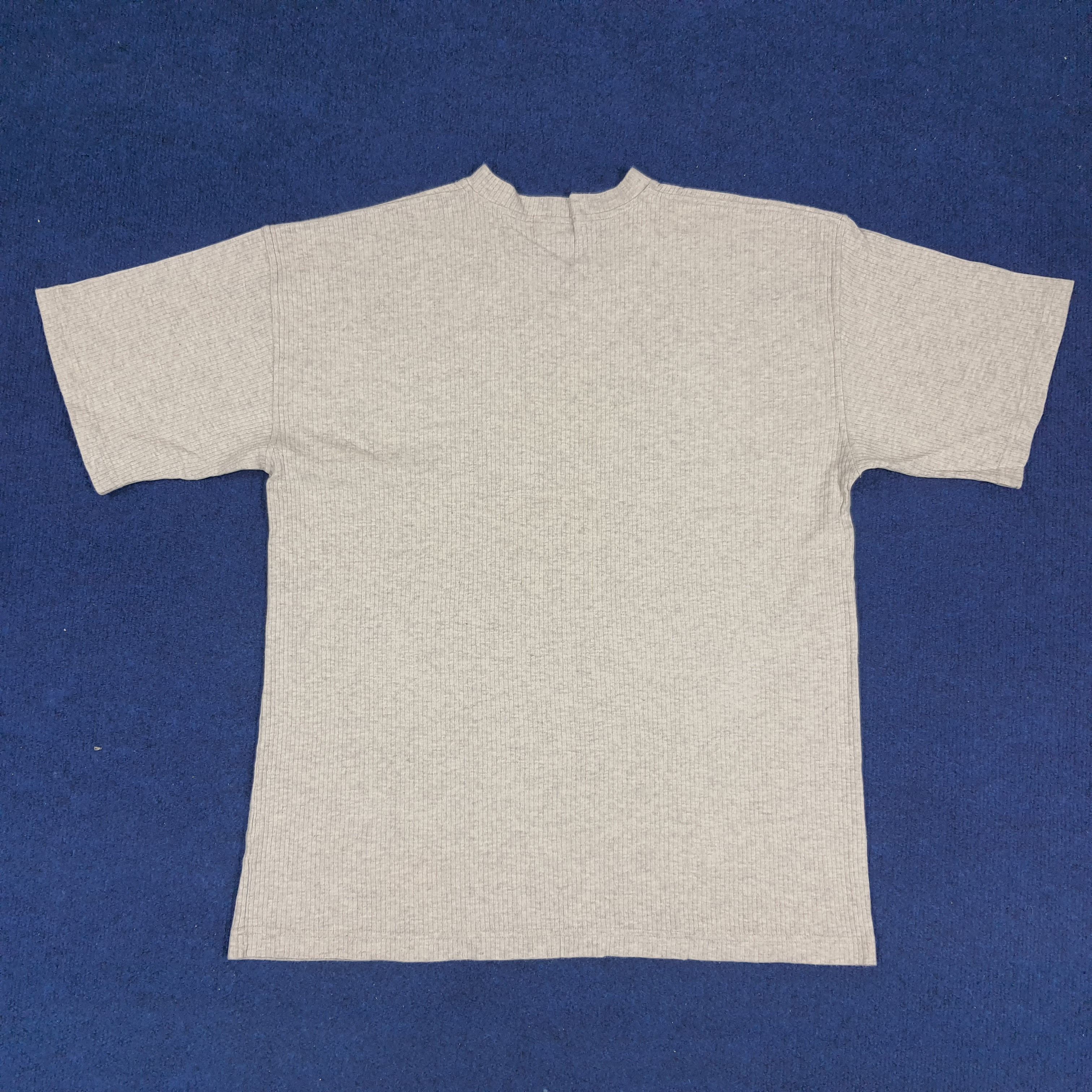 Designer × Vintage × Yves Saint Laurent Vintage Yves Saint Laurent Corduroy V Neck Spell Out Tshirt Size US L / EU 52-54 / 3 - 3 Thumbnail