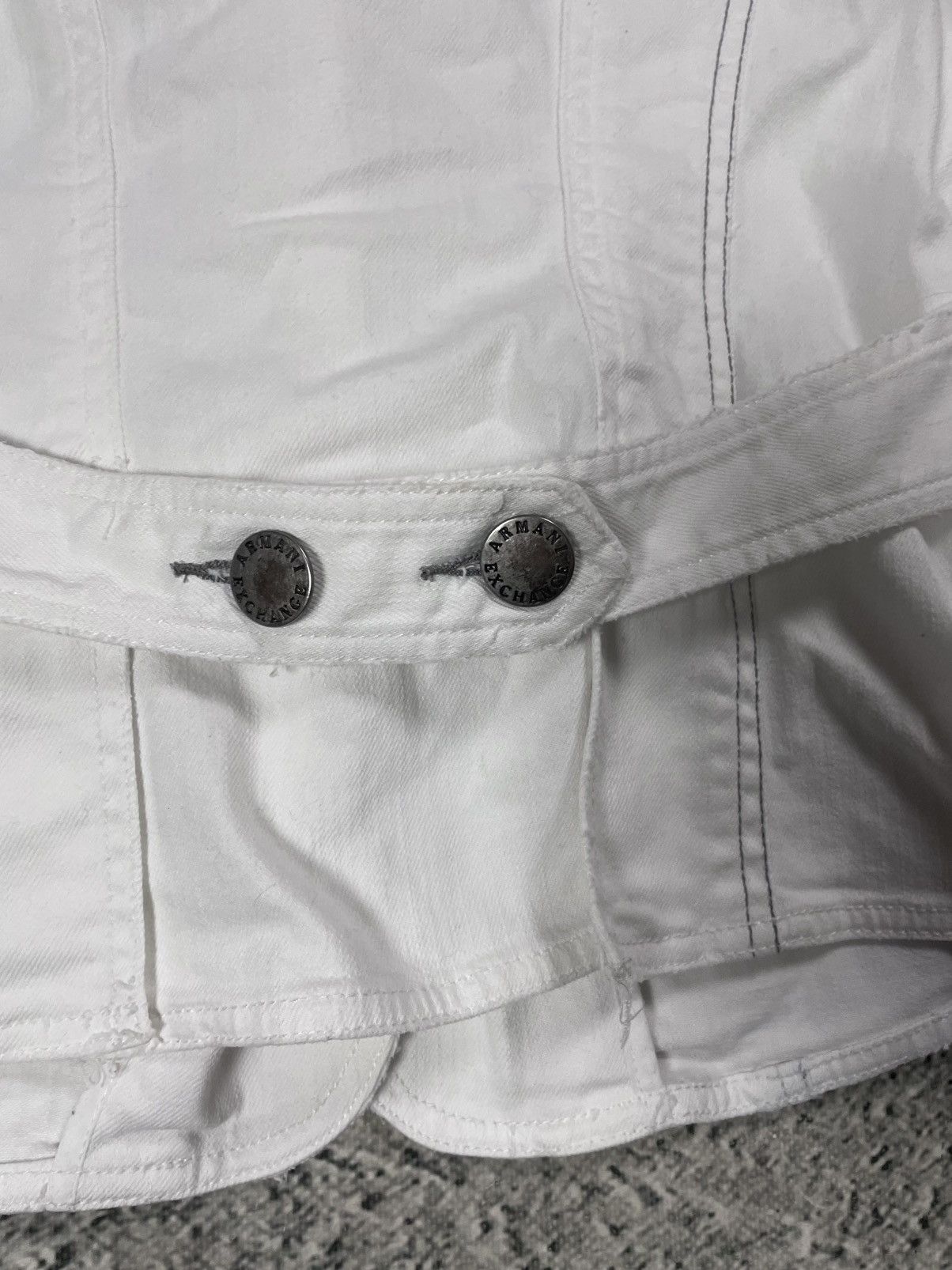 Armani Armani Exchange denim jacket avant garde white Y2K Size M / US 6-8 / IT 42-44 - 8 Thumbnail