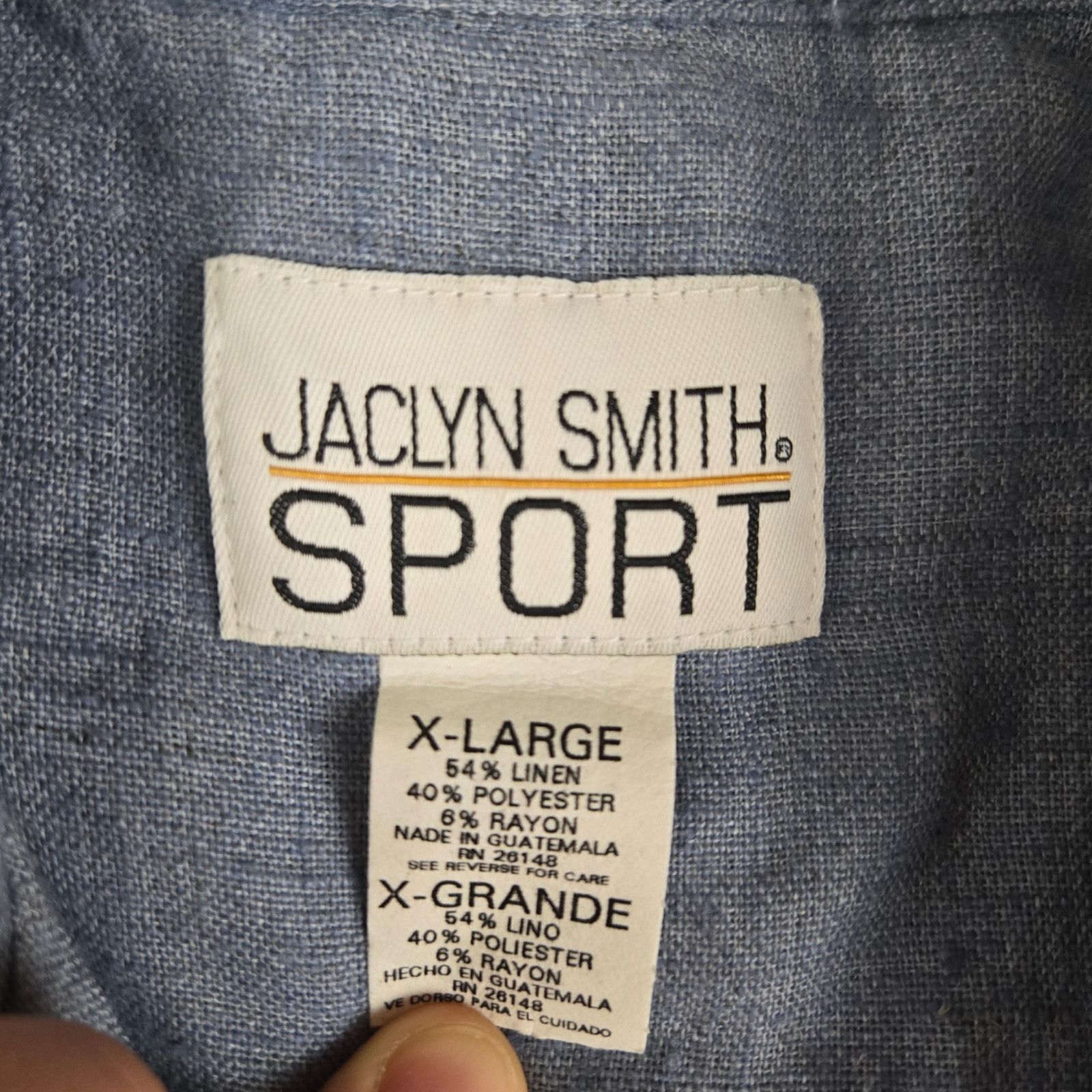 Vintage Vintage Chambray Linen Blend Button Down Shirt Size XL Size XL / US 12-14 / IT 48-50 - 6 Thumbnail