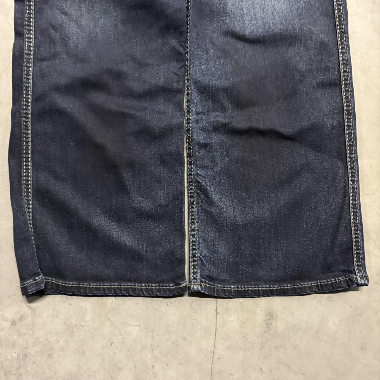 Silver Jeans Co. × Vintage Crazy Vintage Y2K/2000s Baggy Dark Wash Denim Jeans! Size US 34 / EU 50 - 3 Thumbnail