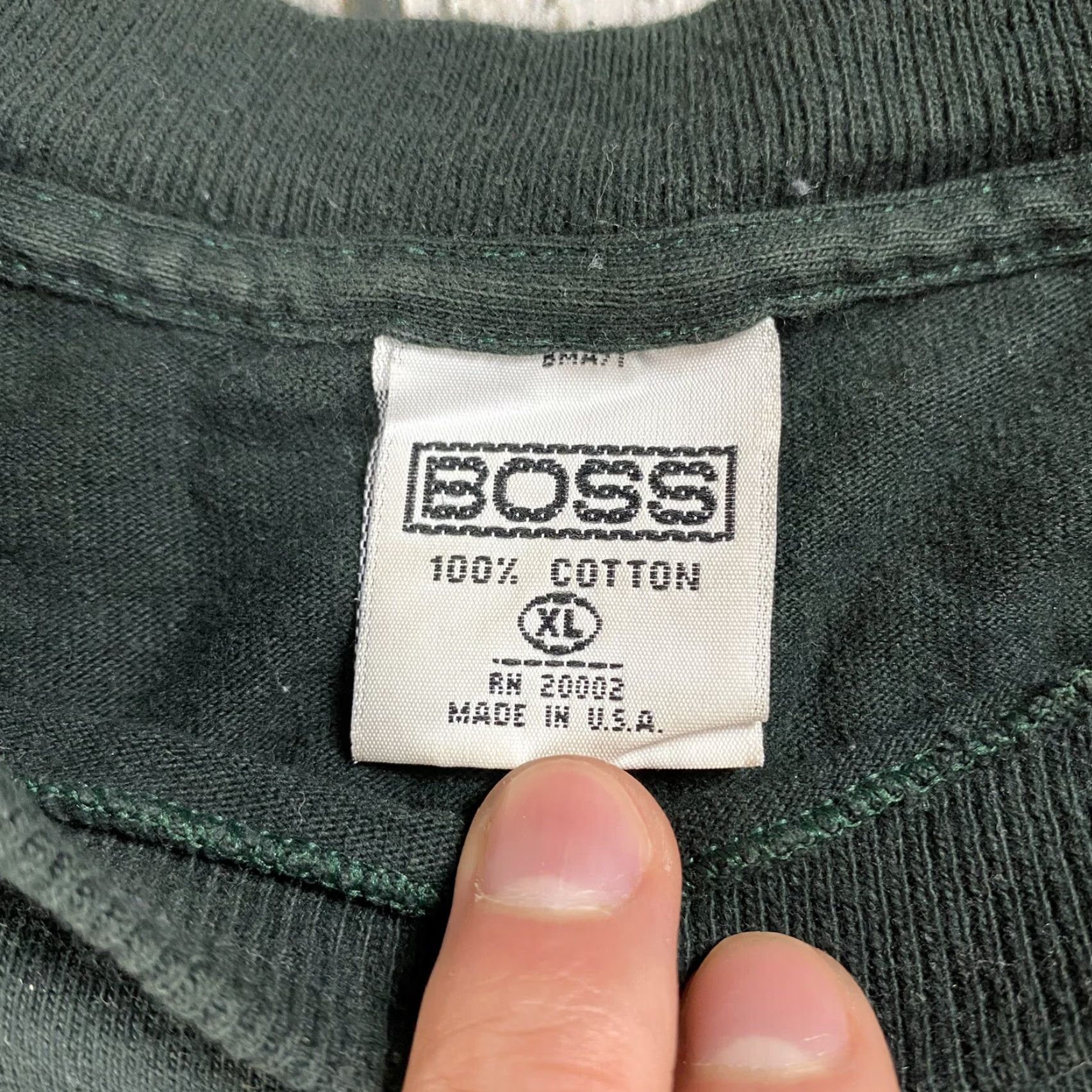 Vintage VINTAGE BOSS USA GRUNGE TEE - Graphic Shirt - Unisex XL - Black - 1990s Hip Hop / Skatewear Oversized Shirt Size US XL / EU 56 / 4 - 4 Thumbnail