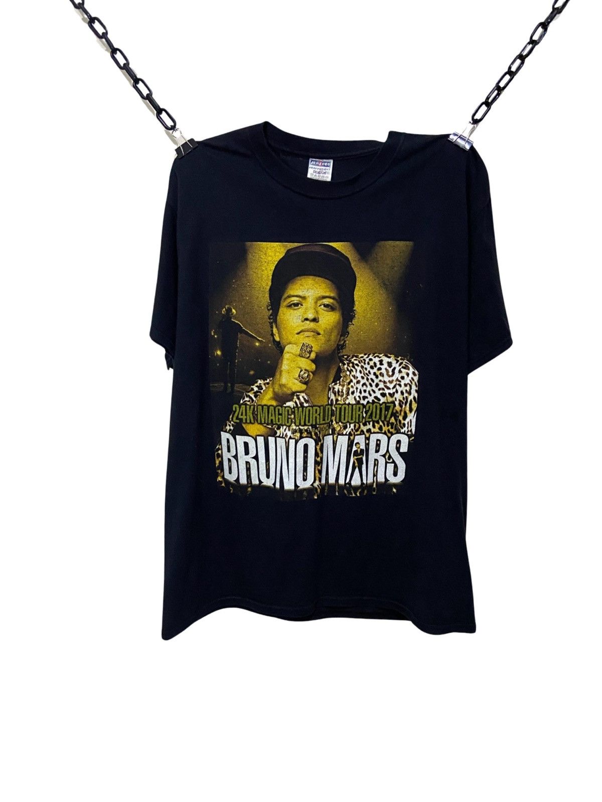 image of Band Tees x Tour Tee Bruno Mars 24K Magic Tour in Black, Men's (Size XL)