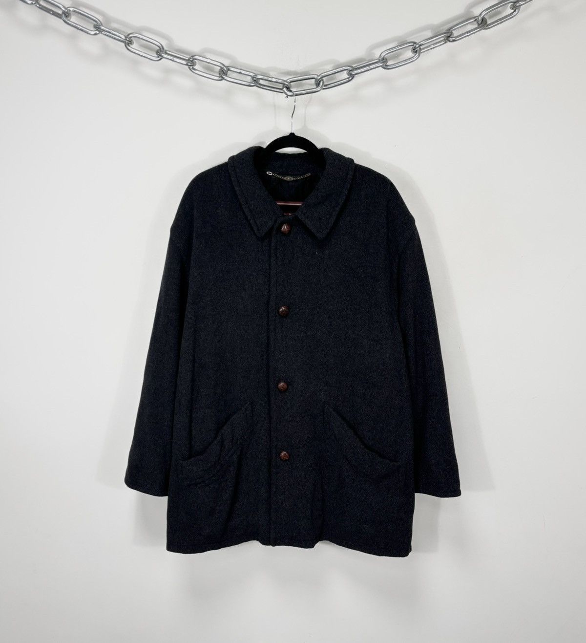 Schneiders Salzburg Vintage Men’s Dark Gray Wool Overcoat