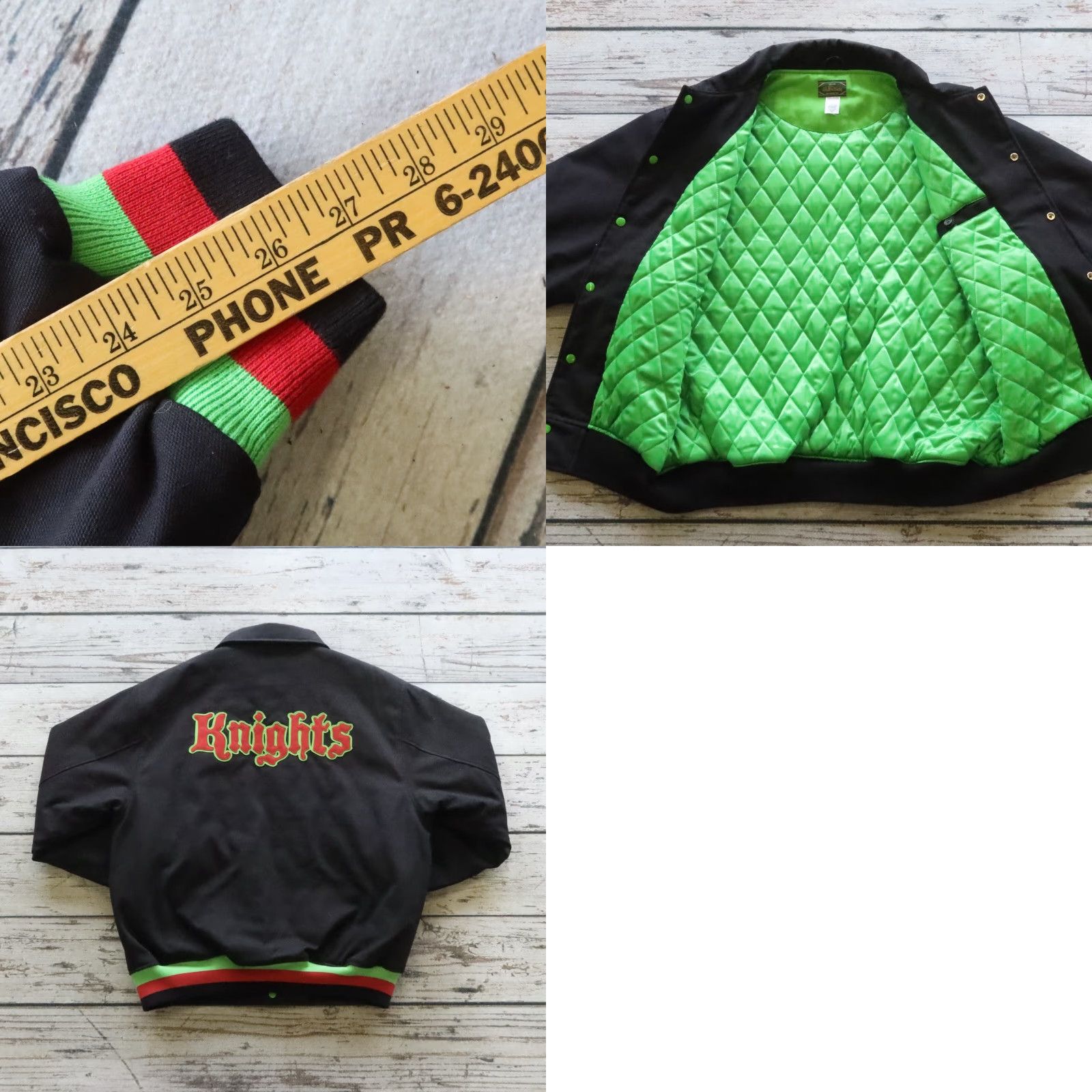 Vintage VINTAGE Stall & Dean Knights Jacket Mens XL Black Bomber Jacket Size US XL / EU 56 / 4 - 9 Thumbnail