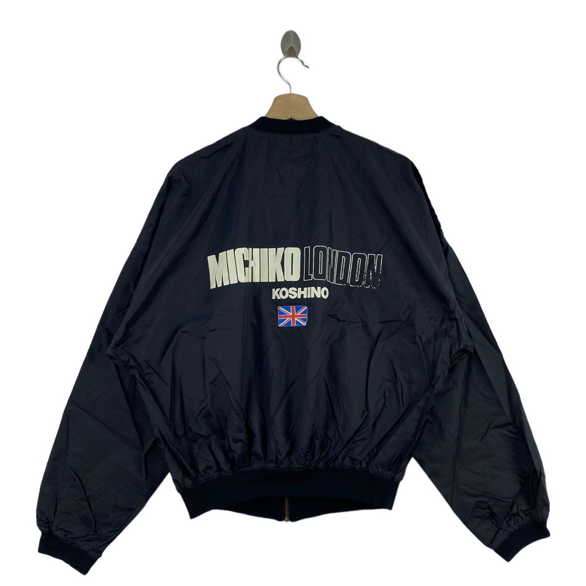 image of Bomber Jacket x Michiko Koshino London Michiko London Koshino Japanese Designer Brand Print Black (