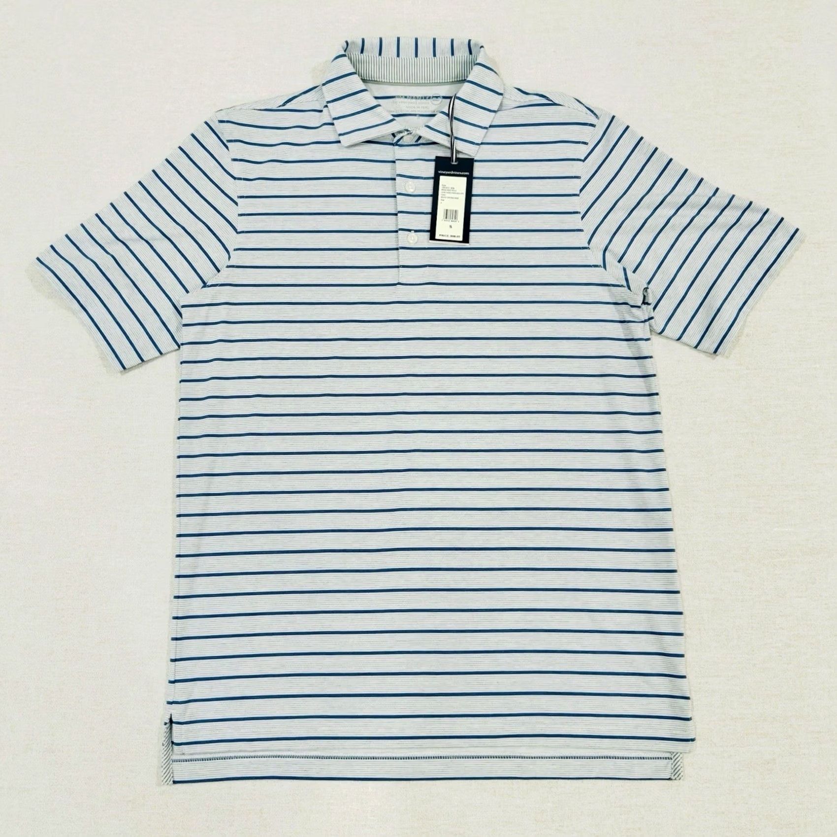 Vineyard Vines VINTAGE Jim Nantz by Vineyard Vines Shirt Men’s Small Striped Golf Polo Size US S / EU 44-46 / 1 - 2 Thumbnail