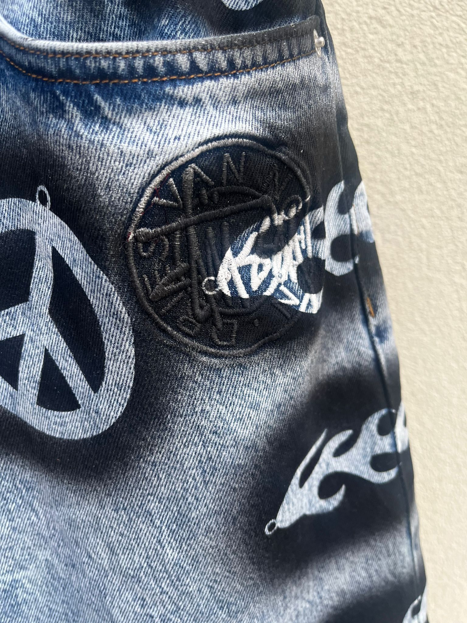 Dries Van Noten × Stussy Stencil Denim in Light Blue Size US 38 / EU 54 - 9 Thumbnail