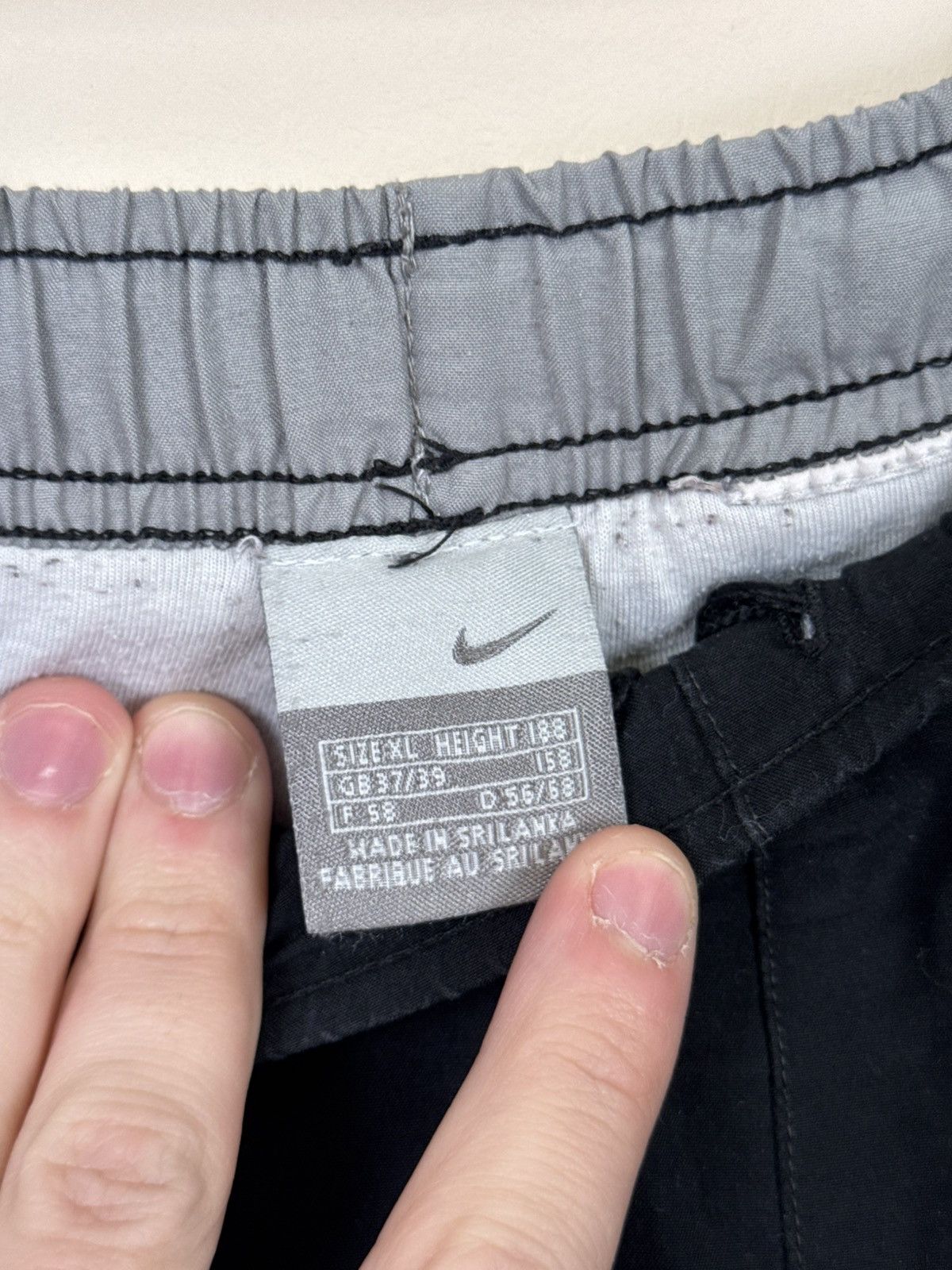 Nike Vintage Nike Pants Nylon Streetwear Straight Black Swoosh XL Size US 36 / EU 52 - 22 Thumbnail