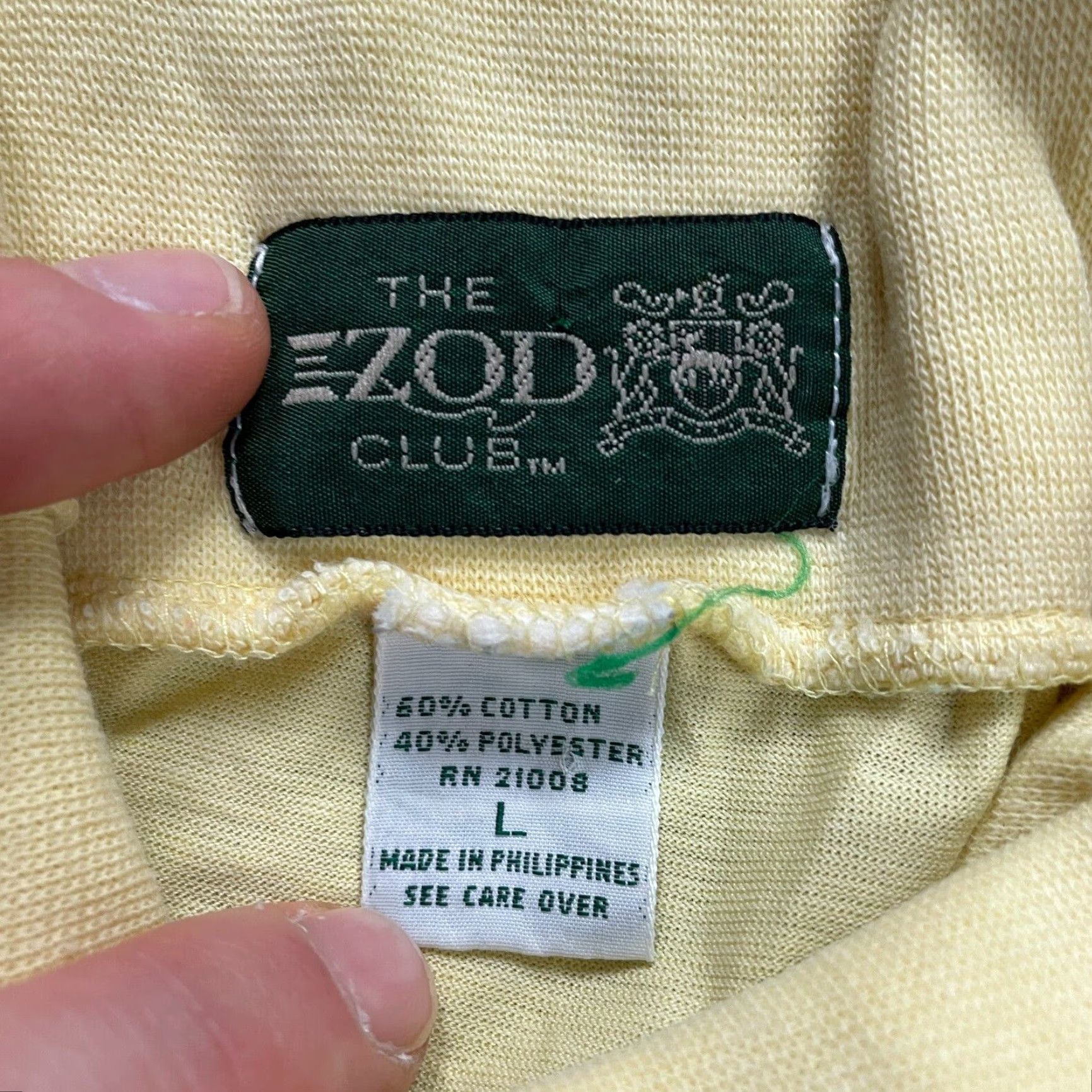 Izod VINTAGE IZOD Shirt Mens L Yellow Long Sleeve Turtle Neck Outdoor Size US L / EU 52-54 / 3 - 5 Thumbnail