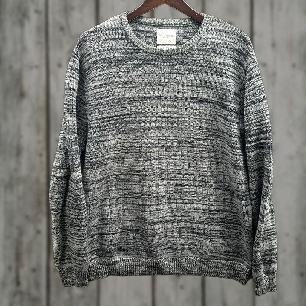 Saturdays NYC SATURDAYS SURF NYC Sweater Mens XL Gray Crew Neck Long Sleeve Knit Pullover Preppy Casual Business Travel Vintage No Size US XL / EU 56 / 4 - 1 Thumbnail
