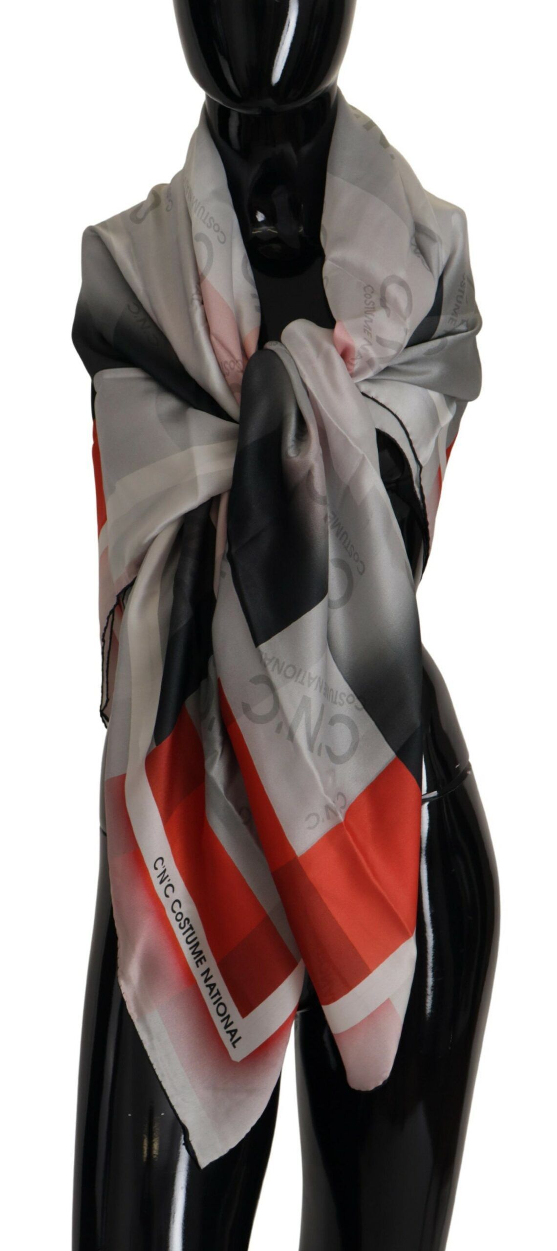 Costume National Elegant Checkered Silk Women's Scarf Size ONE SIZE - 1 Thumbnail