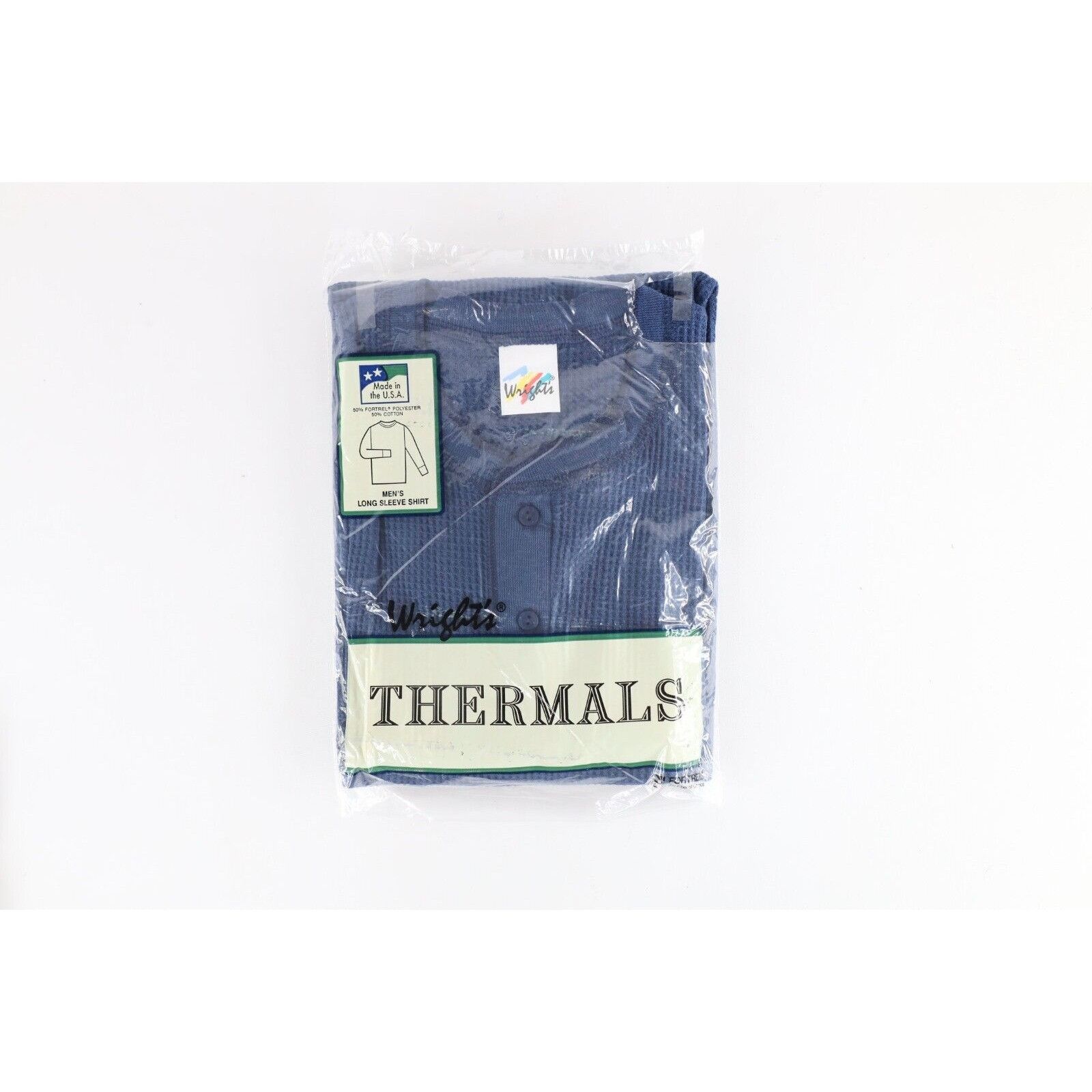Vintage Deadstock Vtg 90s Streetwear Thermal Waffle Knit T-Shirt Size US L / EU 52-54 / 3 - 1 Thumbnail