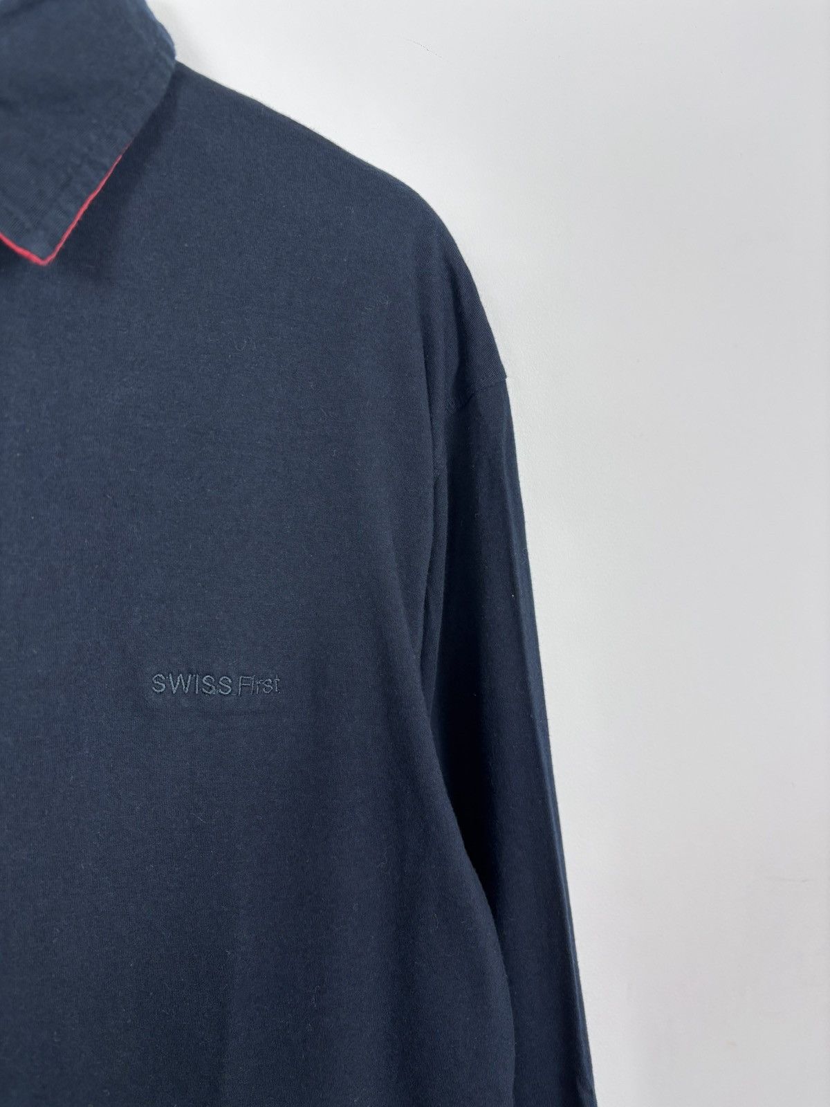 Zimmerli Zimmerli Swiss First Men’s Navy Blue Long Sleeve Polo Shirt Size US L / EU 52-54 / 3 - 6 Thumbnail
