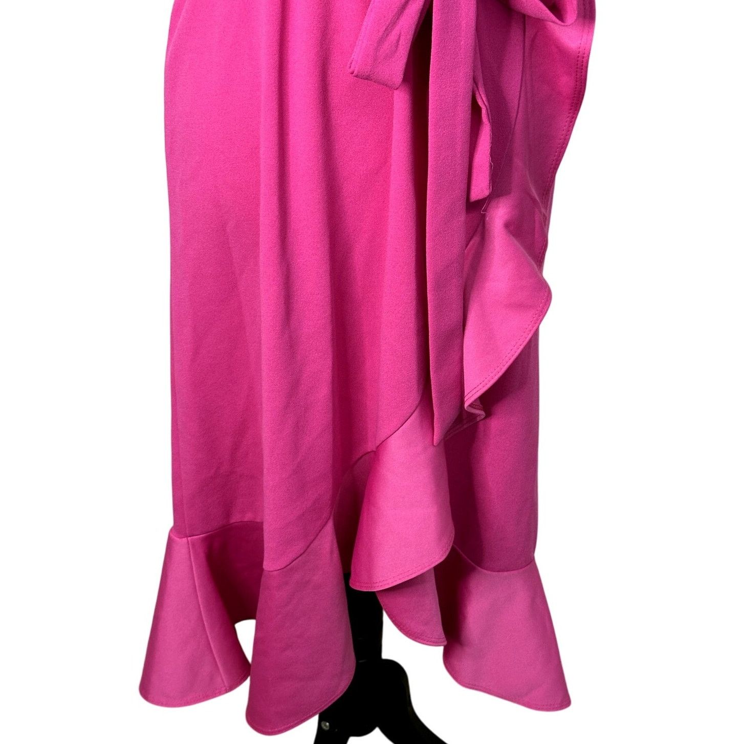 Other Marina Ruffle Mini Dress V-Neckline Short Sleeve Pink S Size S / US 4 / IT 40 - 3 Thumbnail
