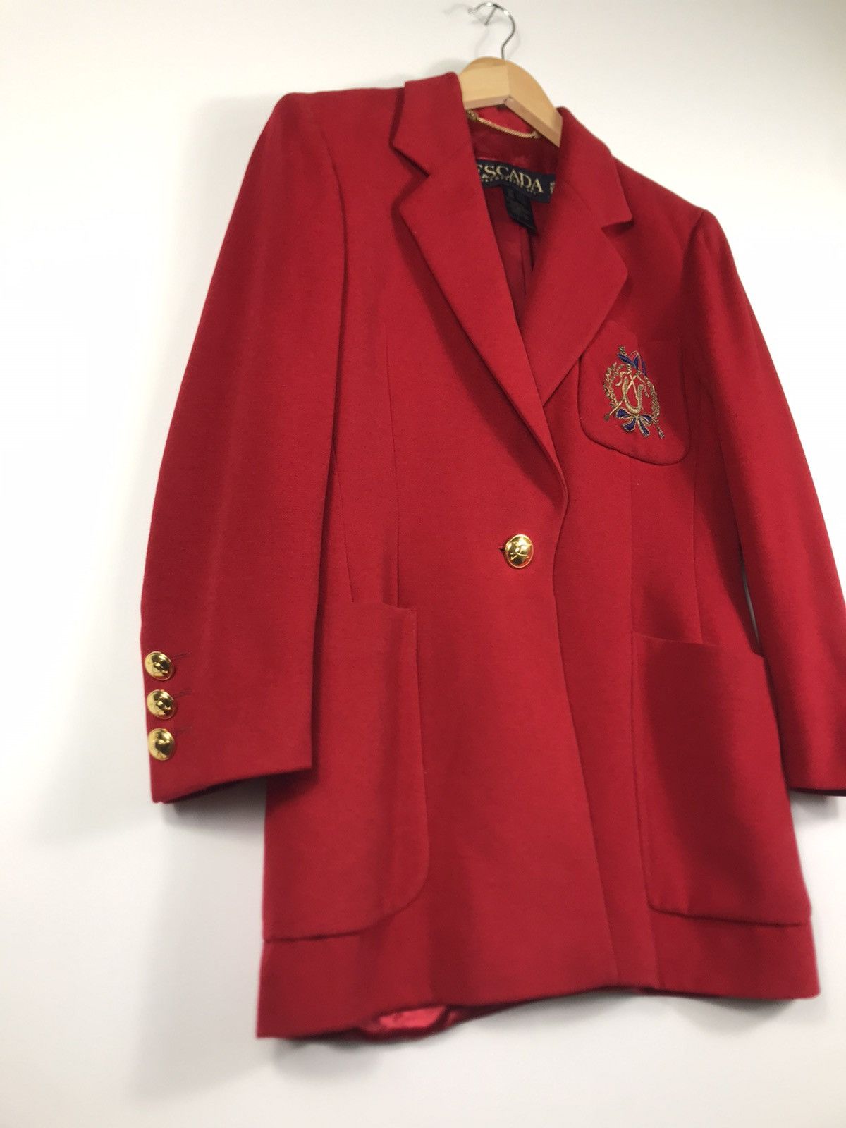 Escada ⚡️Luxury Escada Wool Single Breast Coat Size XS / US 0-2 / IT 36-38 - 2 Thumbnail