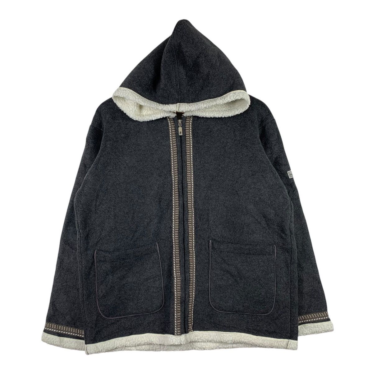 Fila Vintage FILA Deep Pile Sherpa Inside Full Zipper Hoodie Size US L / EU 52-54 / 3 - 1 Thumbnail