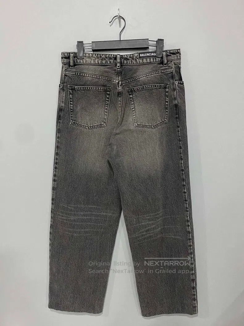 Balenciaga Balenciaga Grey Distressed Logo Jeans Size US 27 - 3 Thumbnail