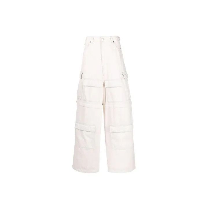 Balenciaga Balenciaga White Wide-Leg Cargo Jeans for Men Size US 34 / EU 50 - 1 Thumbnail