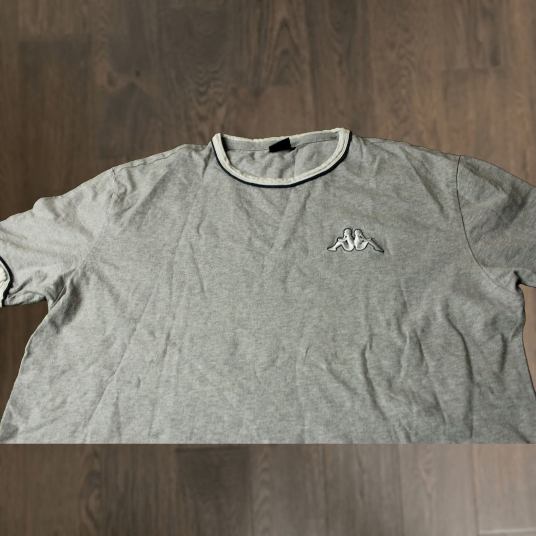 Kappa Kappa T-Shirt Shirt Men Short Sleeve Jersey Cotton Solid Gray White Navy Blue Size L Large Size US L / EU 52-54 / 3 - 1 Thumbnail