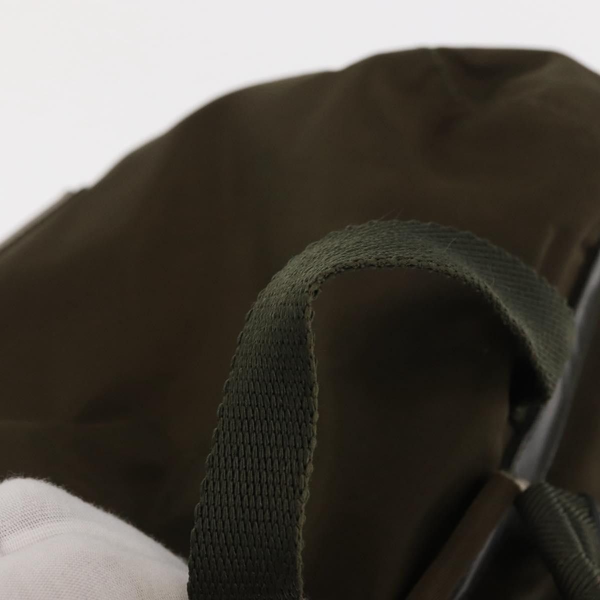Prada PRADA Backpack Nylon Khaki Silver Auth 168394 - Jerrillo Size ONE SIZE - 7 Thumbnail