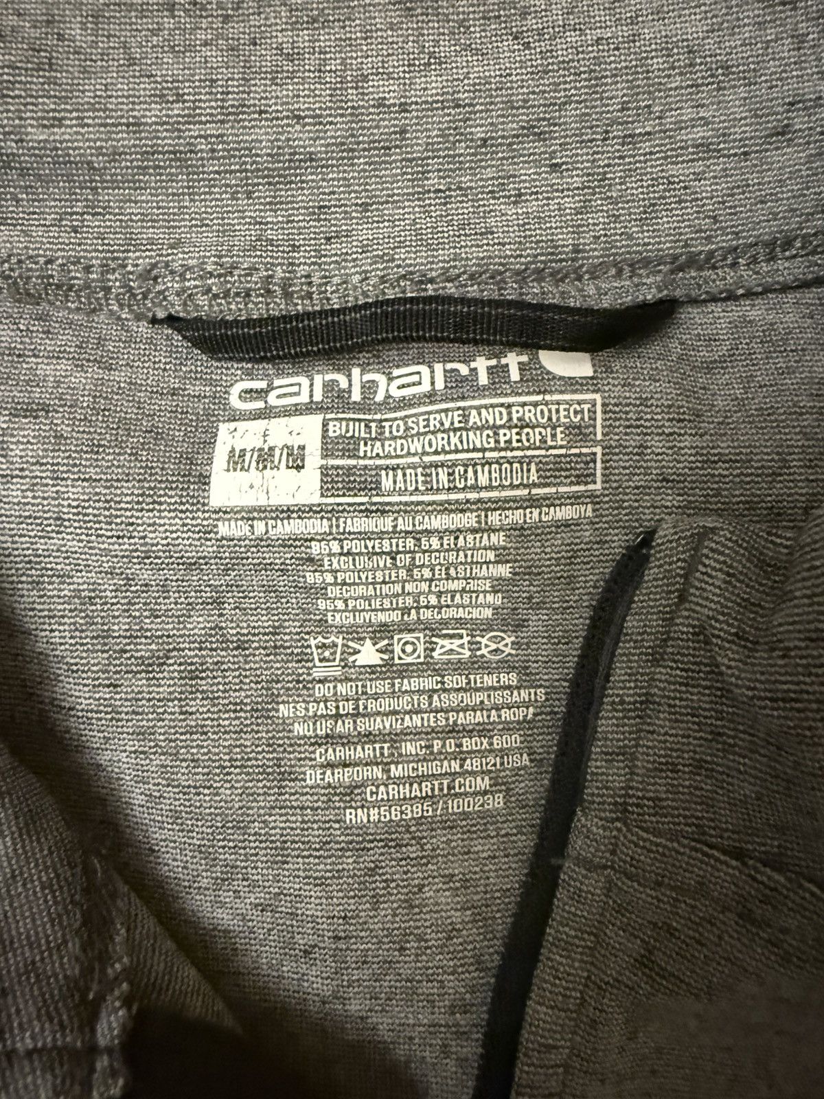 Carhartt Heavyweight heathered knit base layer quarter-zip Size US M / EU 48-50 / 2 - 4 Thumbnail