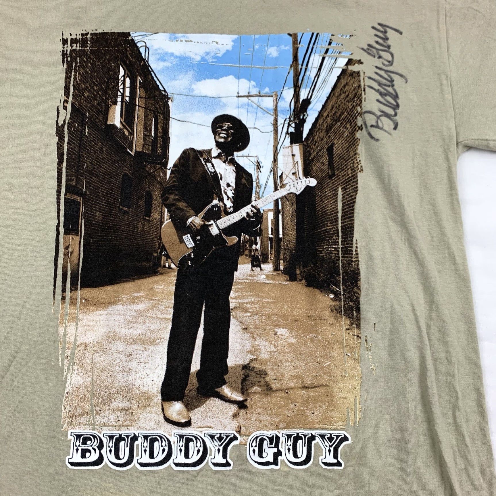 Vintage VINTAGE Buddy Guy Shirt Adult M Tan Signed Blues Singer 2005 Tour Guitar Shirt Blues Music Band Mens M Size US M / EU 48-50 / 2 - 2 Thumbnail