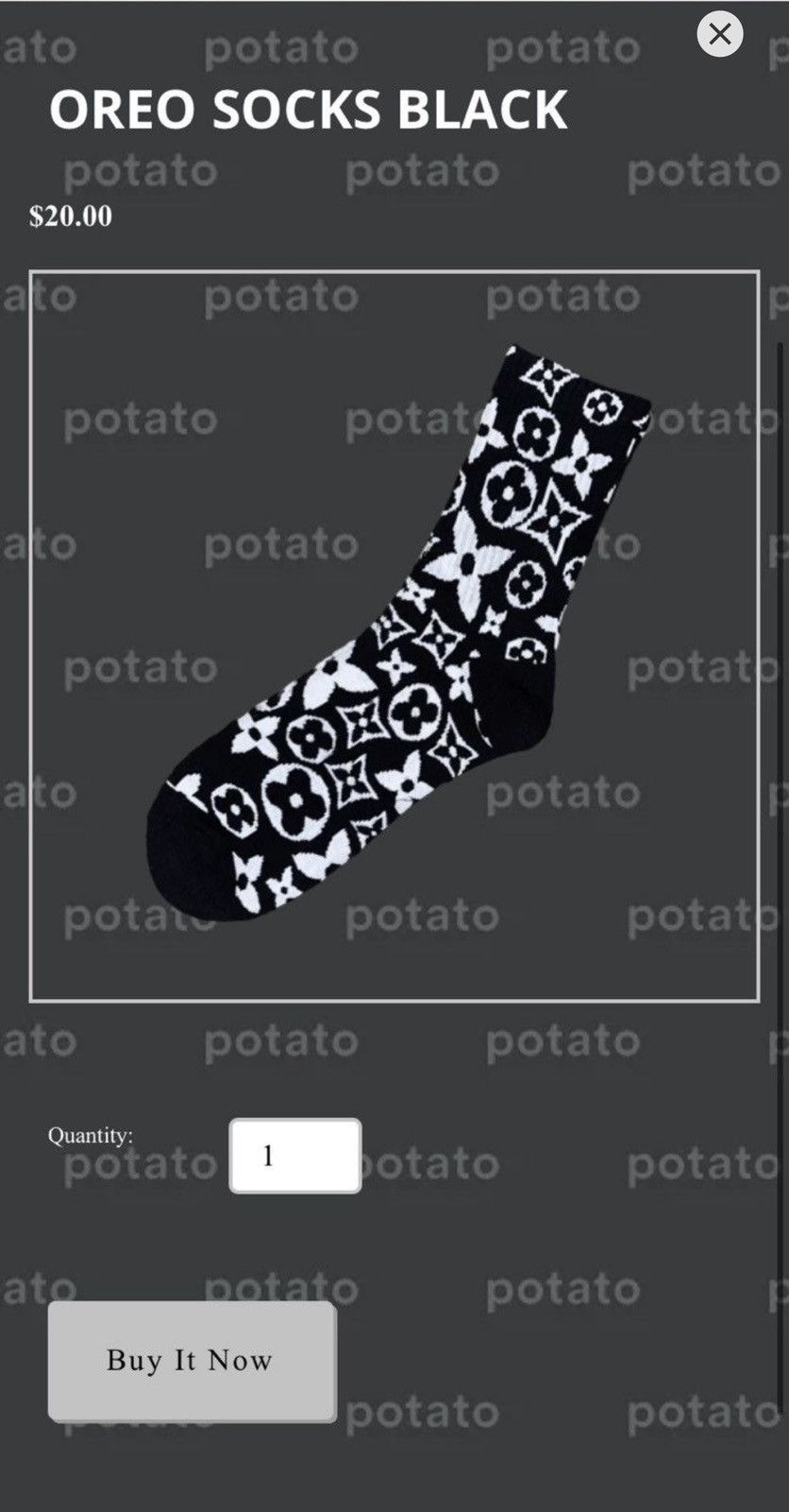 Imran Potato imran potato socks black x white 2pairs Size ONE SIZE - 3 Thumbnail