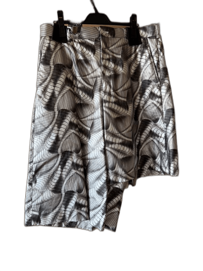 Comme des Garcons Comme des Garçons Silver Patterned Shorts - dmc Size 28" / US 6 / IT 42 - 1 Thumbnail