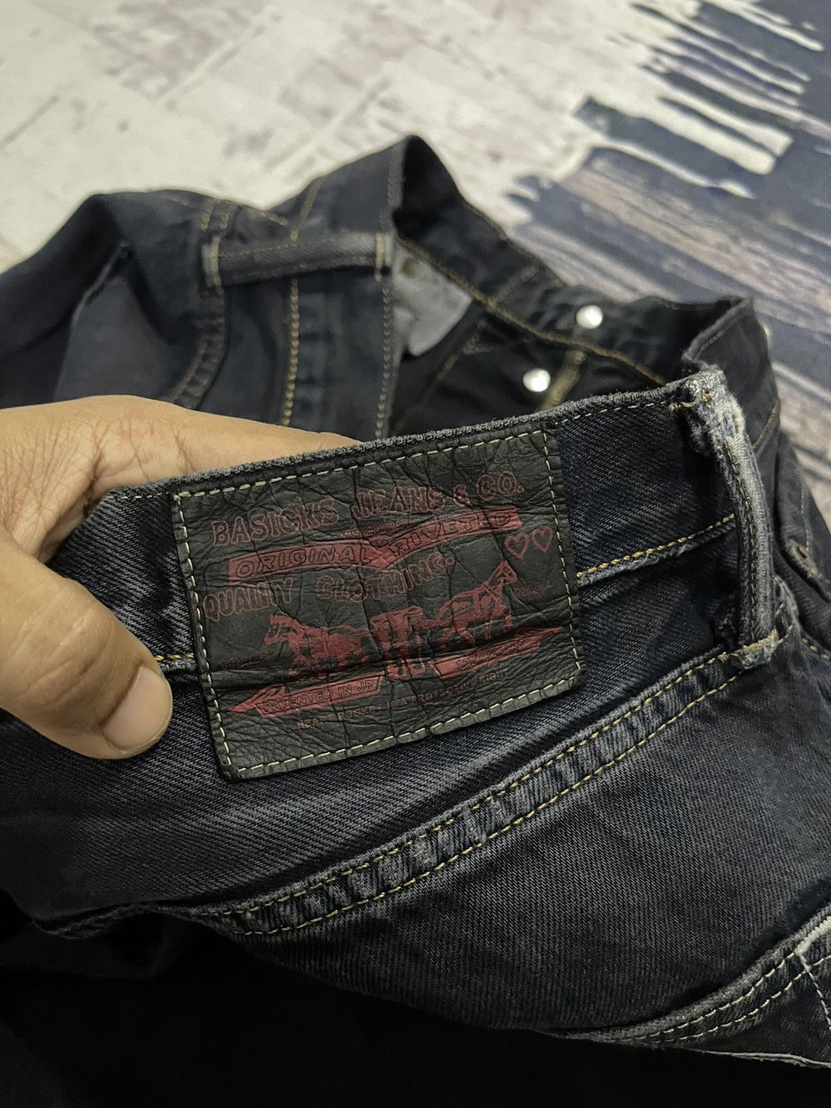 Levi's 2000s LEVIS X BASICKS DENIM BLACK JEANS DISTRESSED Size US 32 / EU 48 - 23 Thumbnail