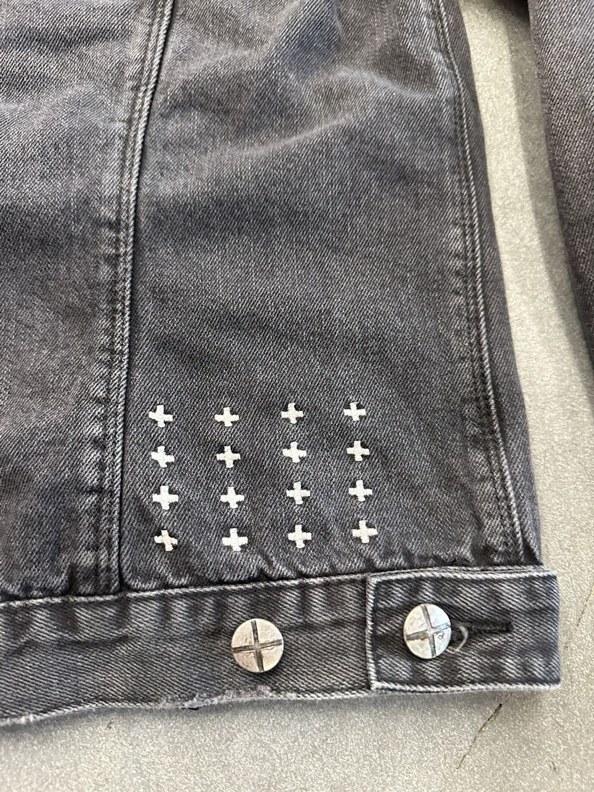 Ksubi Ksubi Classic Distressed Sketchy Black Denim Jacket Size US M / EU 48-50 / 2 - 11 Thumbnail