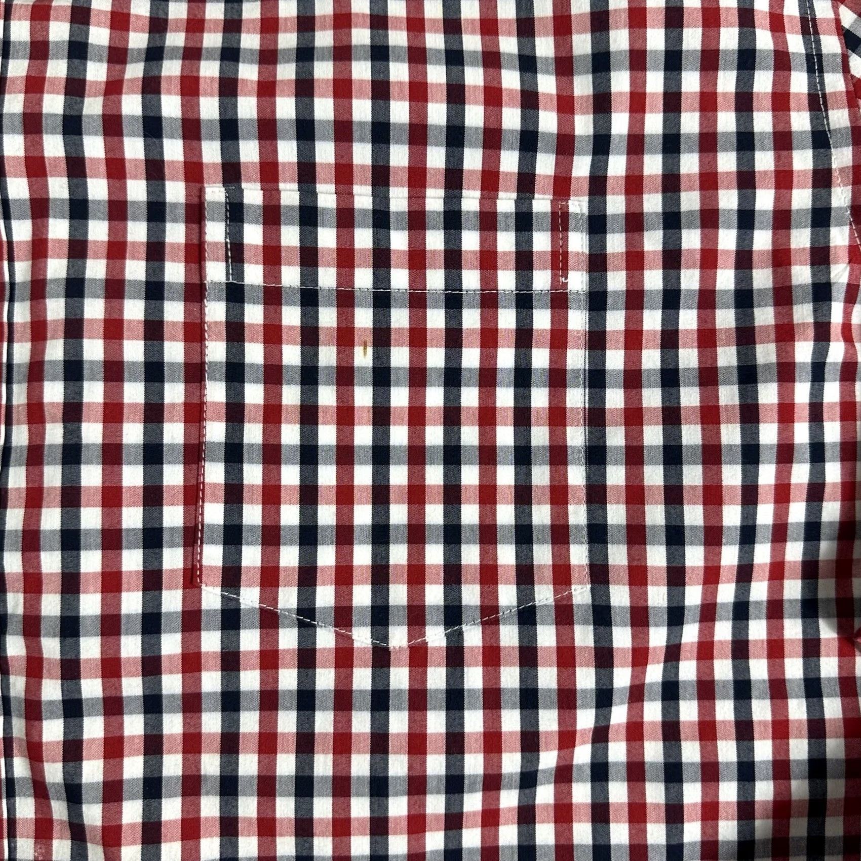 Vintage Mix & NY Button-Down Gingham Plaid Long Sleeve Shirt Mens 2XL Red Casual Stretch Size US XXL / EU 58 / 5 - 4 Thumbnail