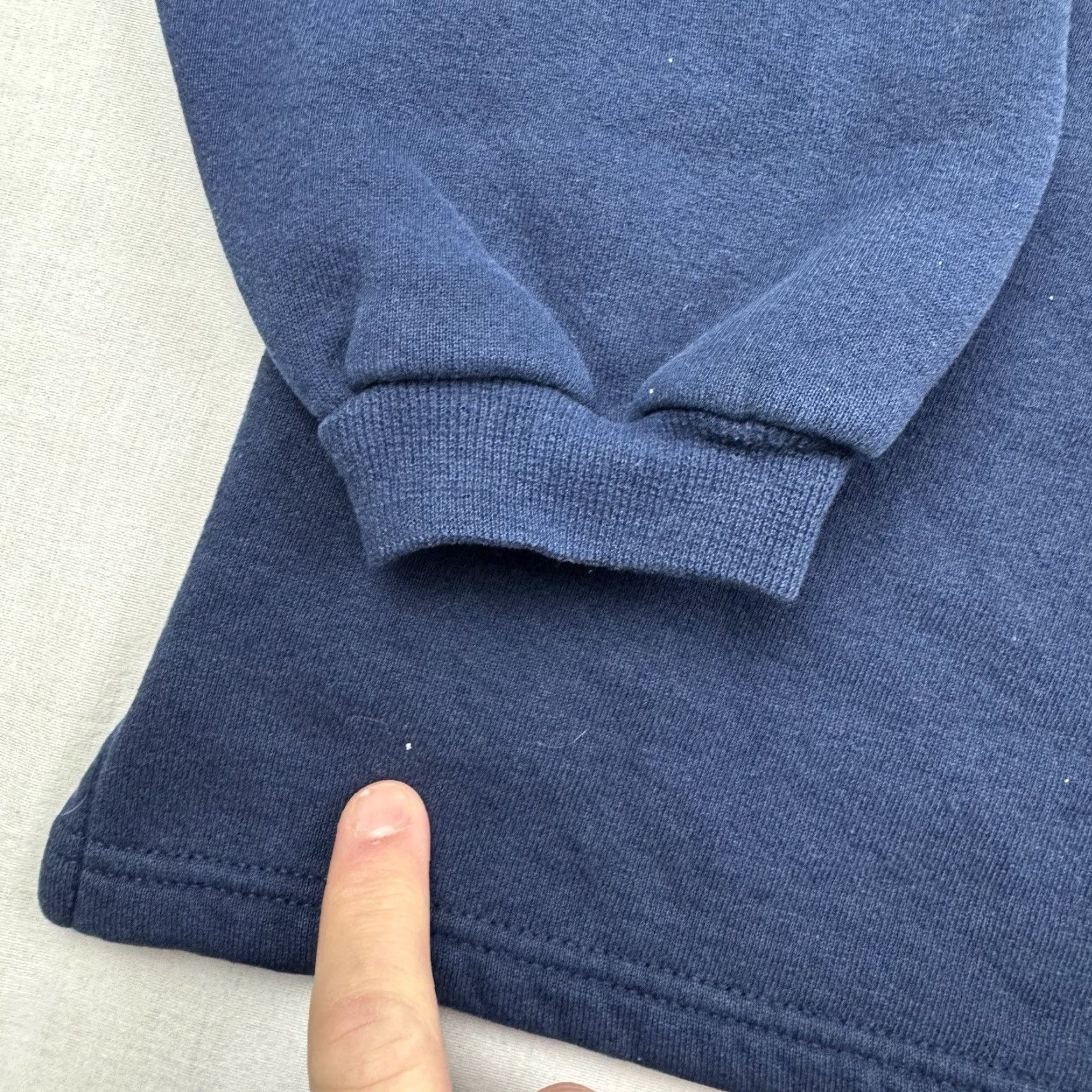 Russell Athletic VINTAGE Russell Athletic Quarter Zip Sweatshirt Adult Large Blue USA 90s Mens Russell Athletic Sweatshirt Quarter Zip Zip Utility Pullover Size US L / EU 52-54 / 3 - 7 Thumbnail