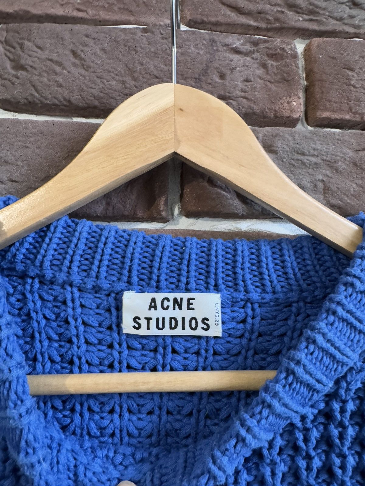 Acne Studios Acne Studios LIA SOLID BLUE Small Sweater Knit Luxury Casual Size S / US 4 / IT 40 - 4 Thumbnail