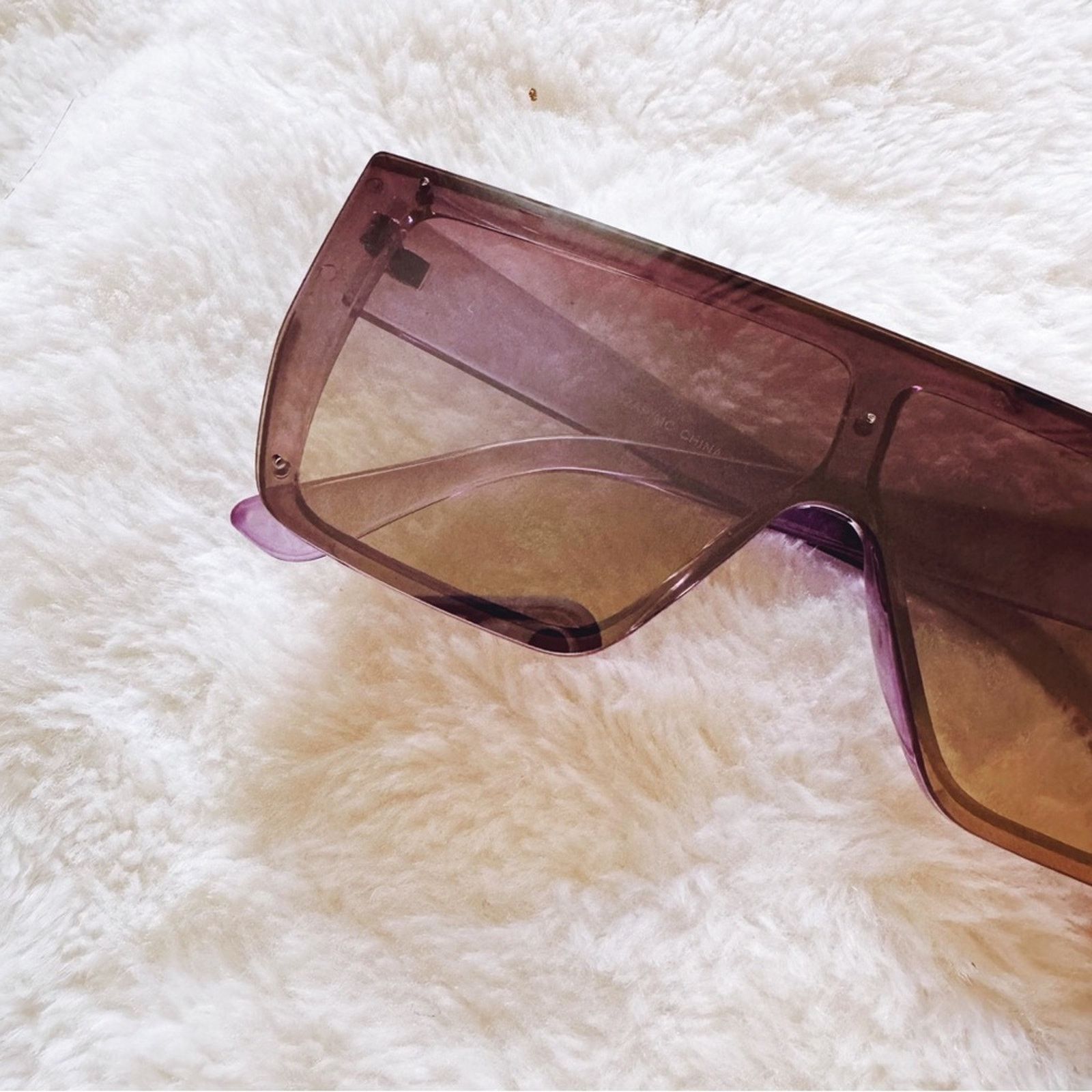 Other Greta Light Purple Oversized Statement Sunglasses Size ONE SIZE - 4 Thumbnail
