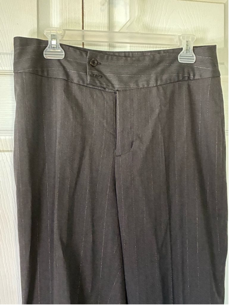 Other Not Your Daughter's Jeans Grey Pinstripe Dresspants Size 32" / US 10 / IT 46 - 2 Thumbnail