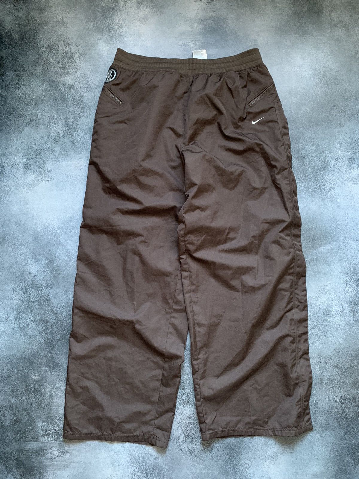 Nike × Vintage Vintage Nike Track Side Button Pants Drill Y2K style Swoosh Size US 36 / EU 52 - 1 Thumbnail