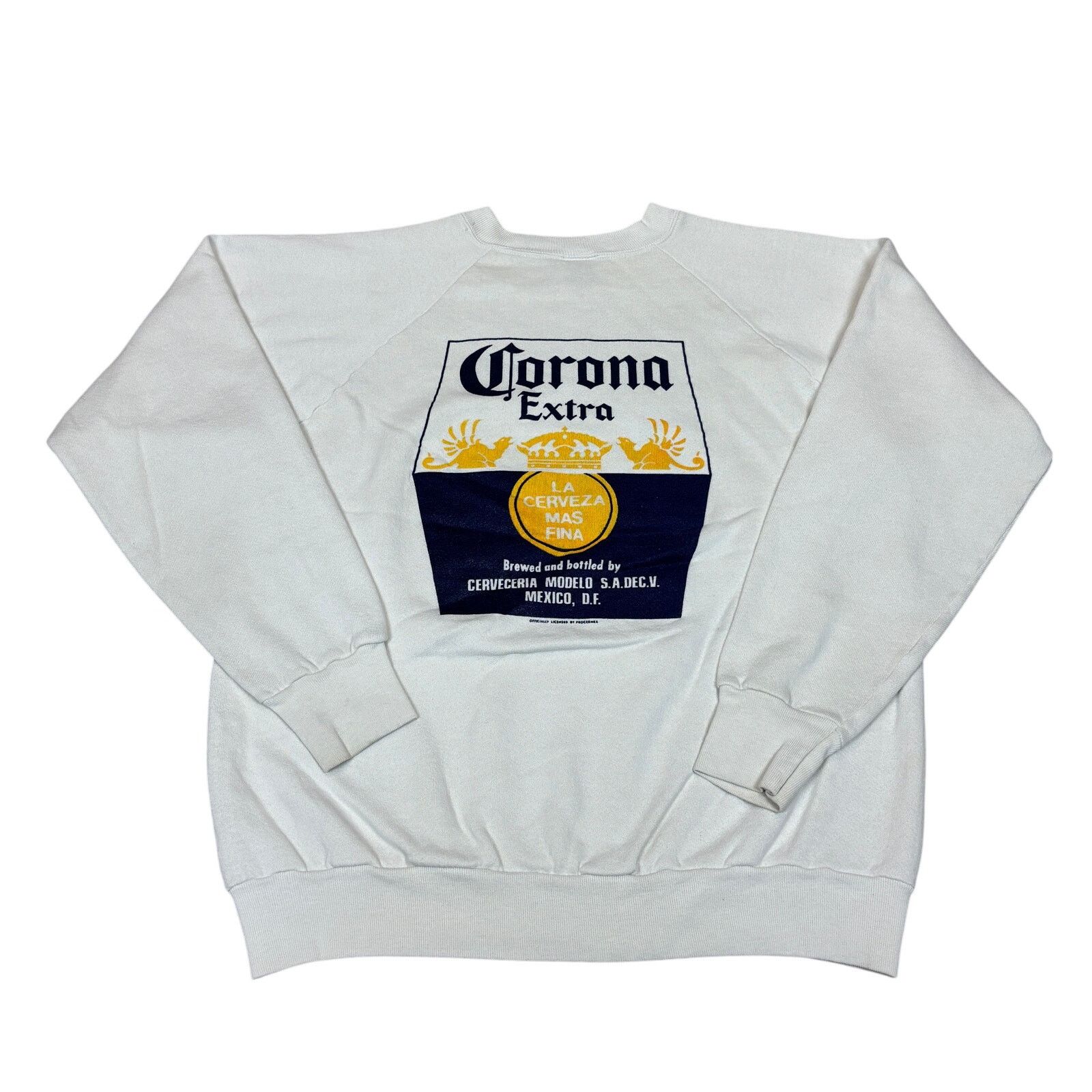 Vintage Vintage 90s Corona Crewneck Sweatshirt Men's Large Cerveza Size US L / EU 52-54 / 3 - 1 Thumbnail