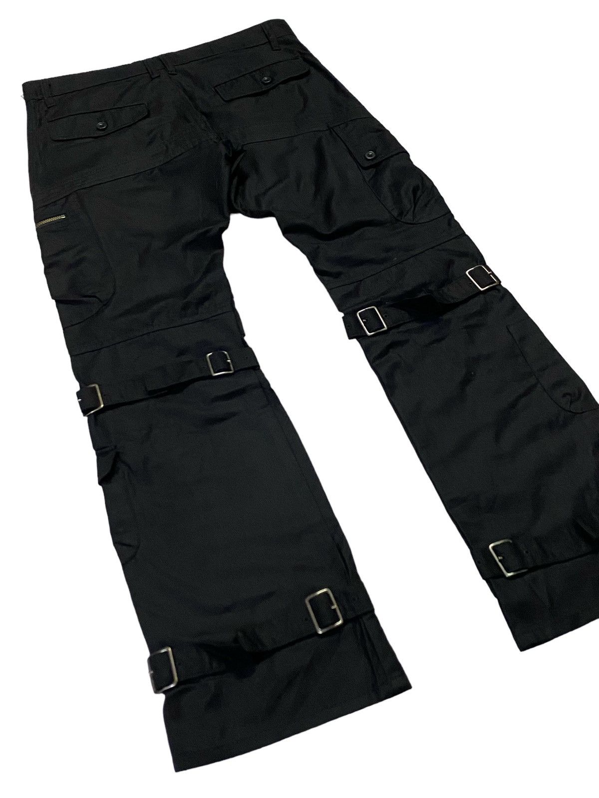If Six Was Nine × Japanese Brand × semanticdesign Rare🔥Semantic Design Shiny MultiPocket Bondage Pants Size US 31 - 22 Thumbnail