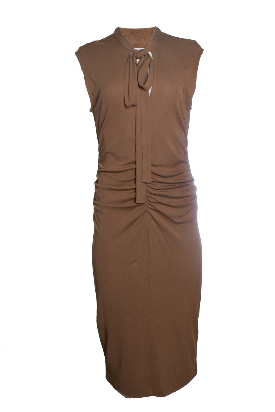 Wolford Wolford, brown draped stretch dress Size L / US 10 / IT 46 - 1 Thumbnail