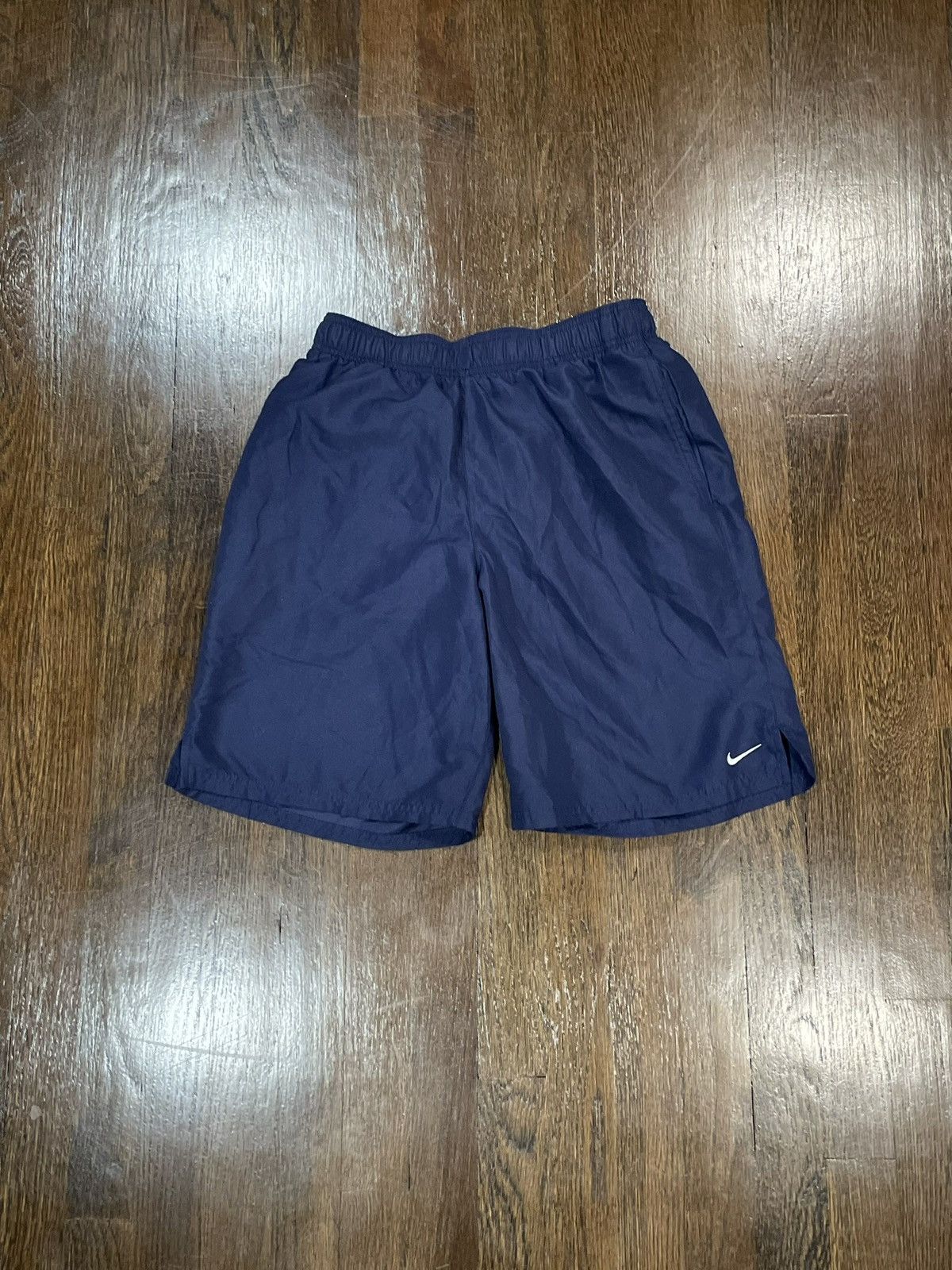 Nike Nike navy blue and white swimshorts Size US 30 / EU 46 - 1 Thumbnail