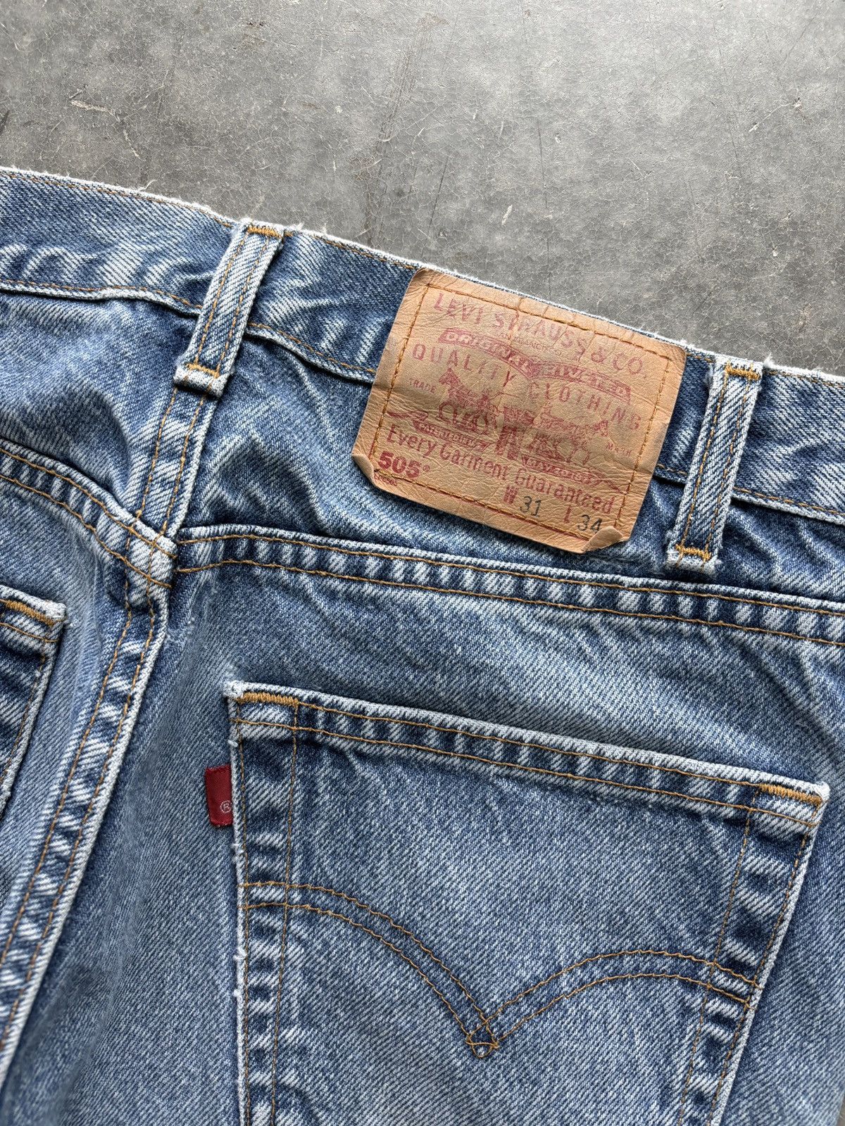 Levi's Vintage 90s Levis 505 Denim Jeans 31x34 Size US 31 - 9 Thumbnail